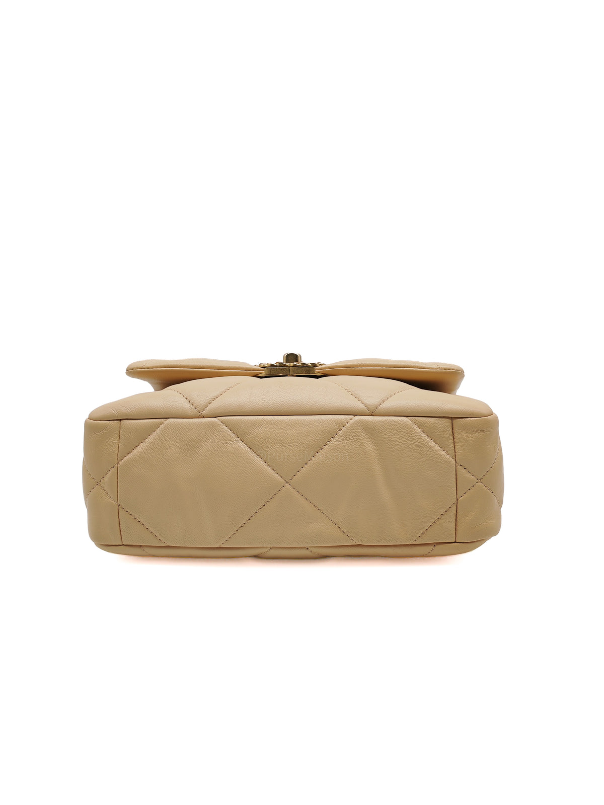 Chanel 19 Small in Beige Quilted Lambskin Leather and Mix Hardware Series 30 | Purse Maison Luxury Bags Shop