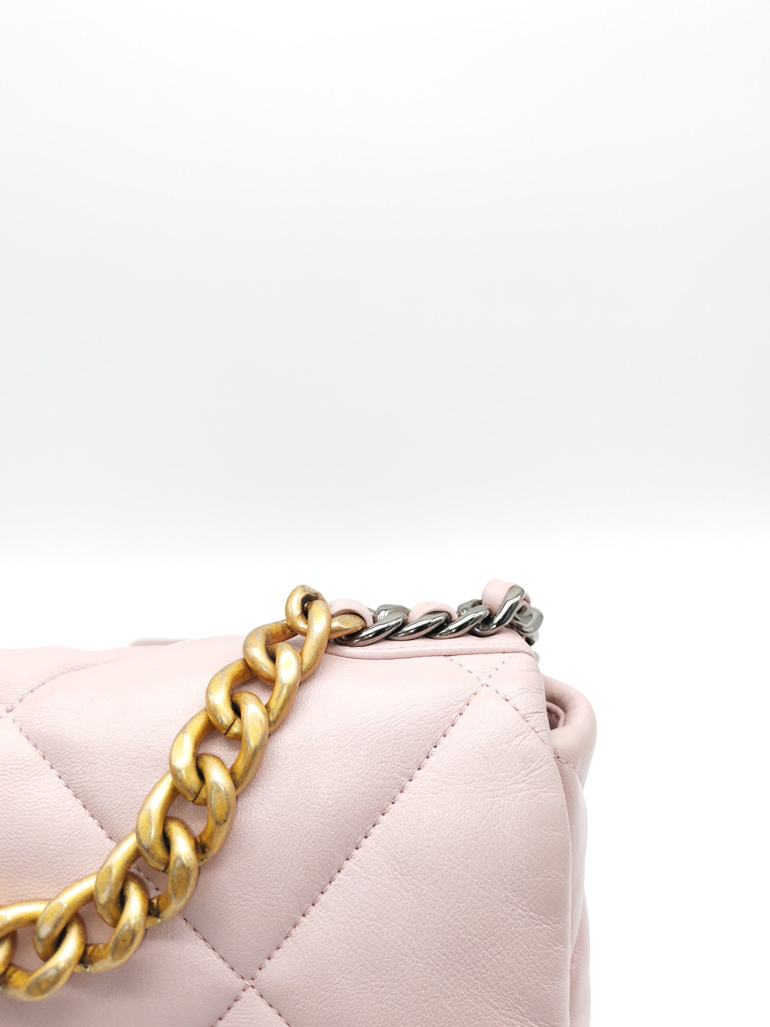 Chanel 19 Small in Light Pink Quilted Lambskin Leather and Mixed Hardware Series 31 | Purse Maison Luxury Bags Shop
