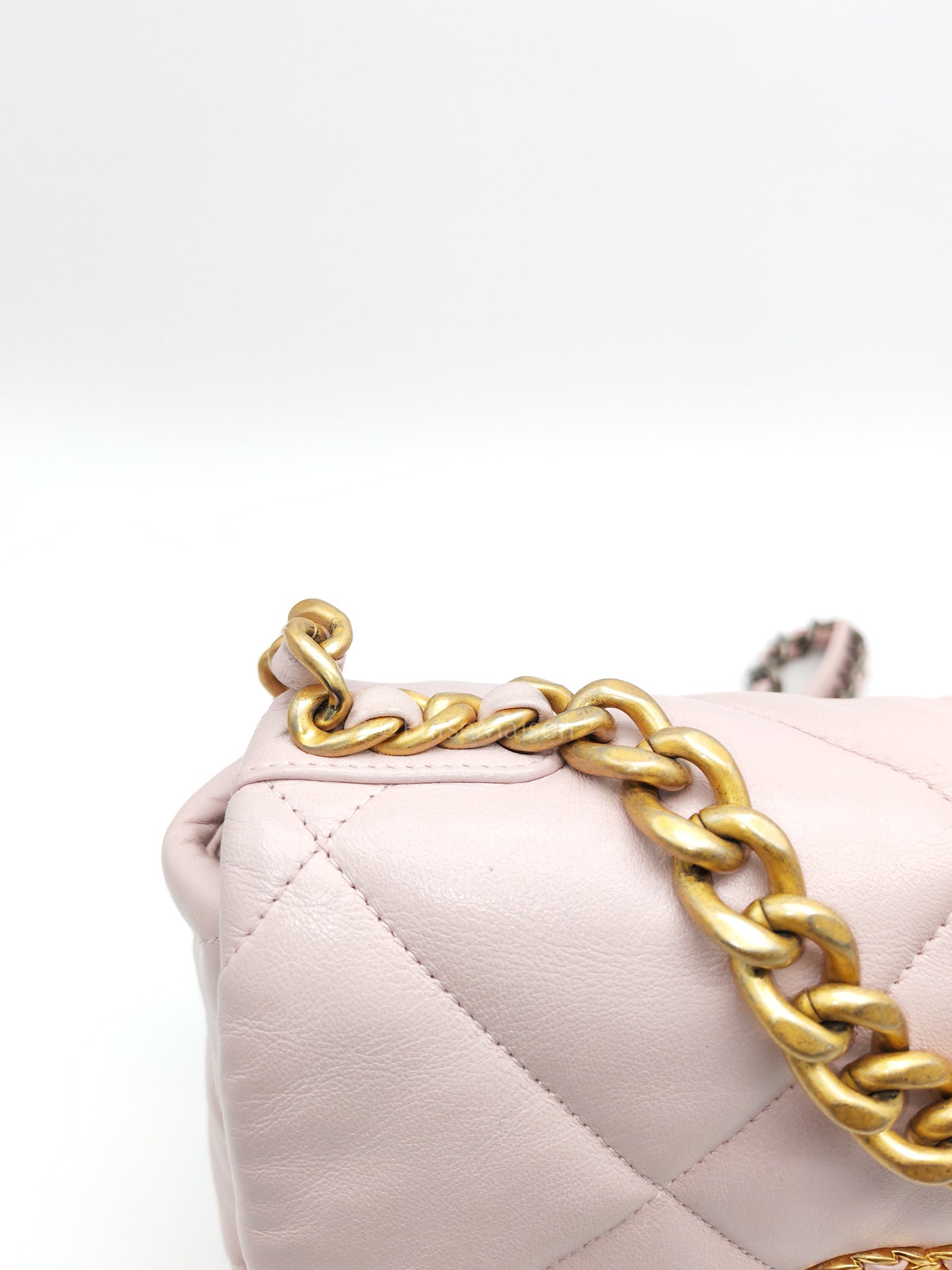 Chanel 19 Small in Light Pink Quilted Lambskin Leather and Mixed Hardware Series 31 | Purse Maison Luxury Bags Shop