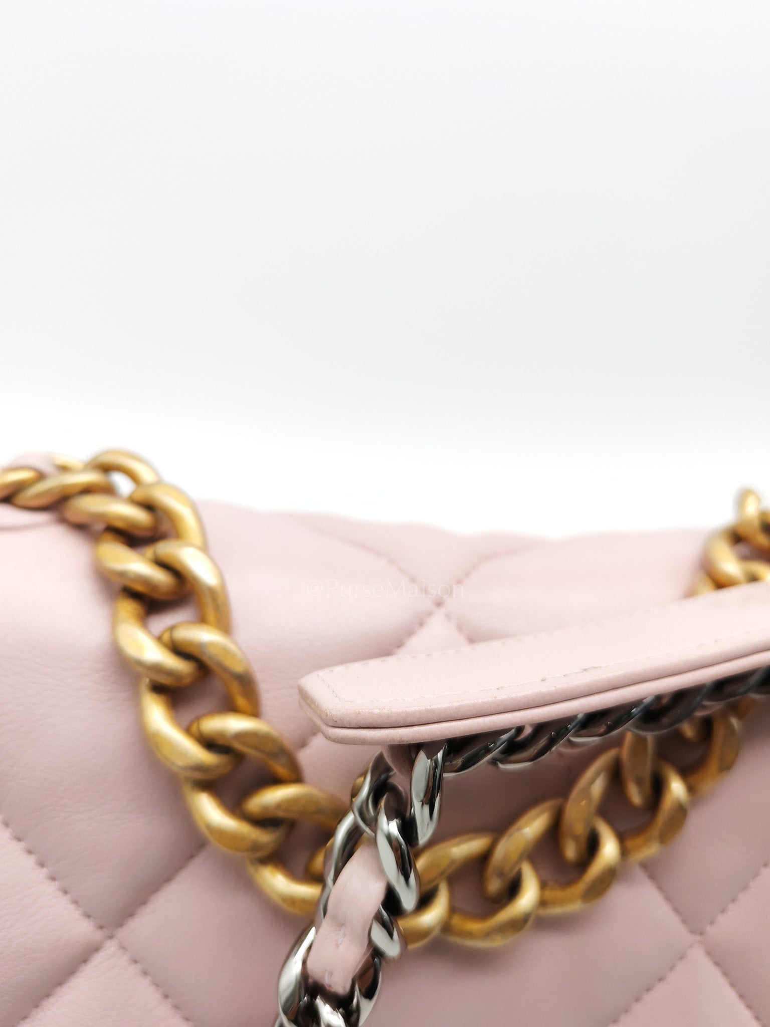 Chanel 19 Small in Light Pink Quilted Lambskin Leather and Mixed Hardware Series 31 | Purse Maison Luxury Bags Shop