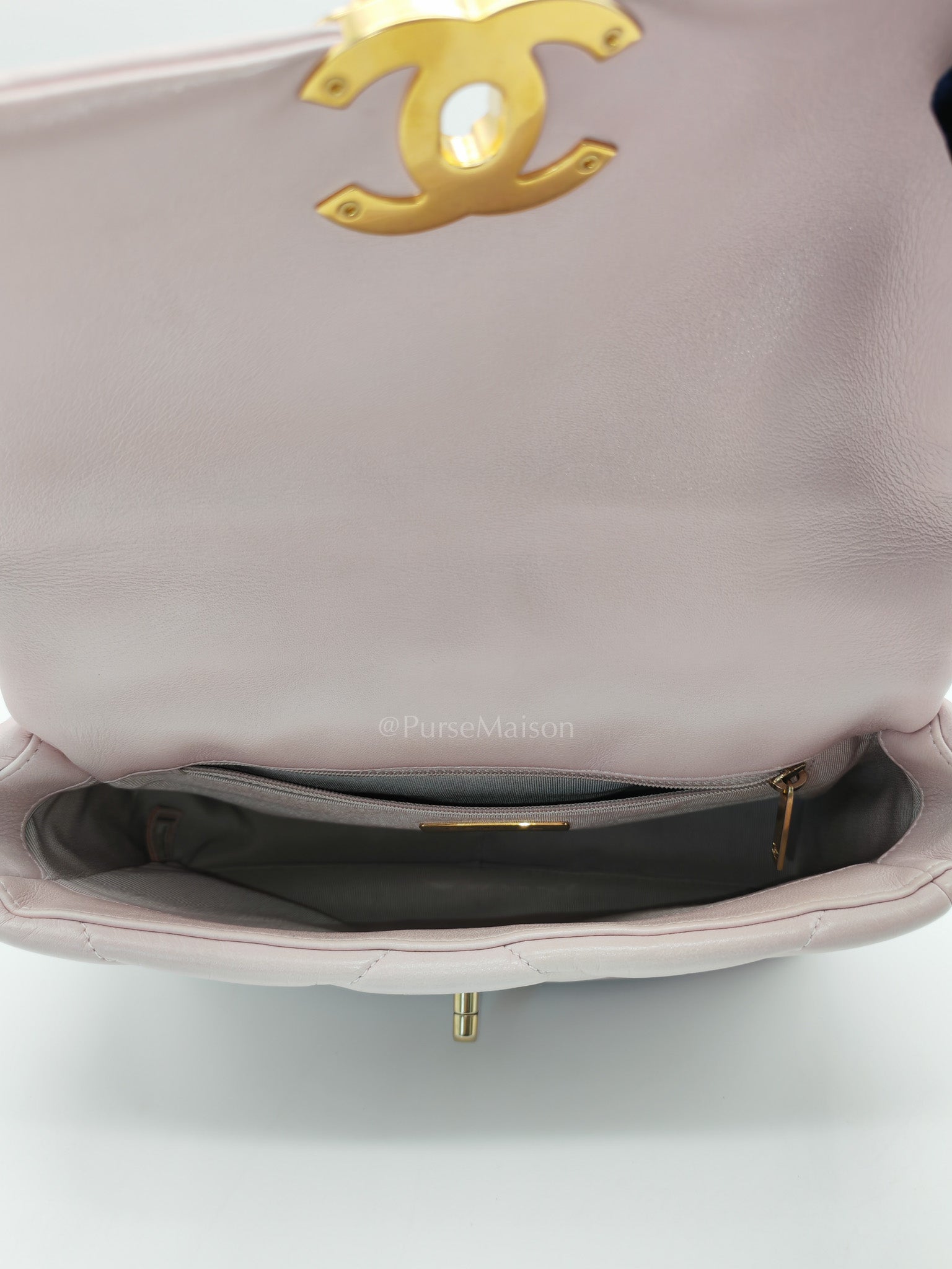 Chanel 19 Small in Light Pink Quilted Lambskin Leather and Mixed Hardware Series 31 | Purse Maison Luxury Bags Shop