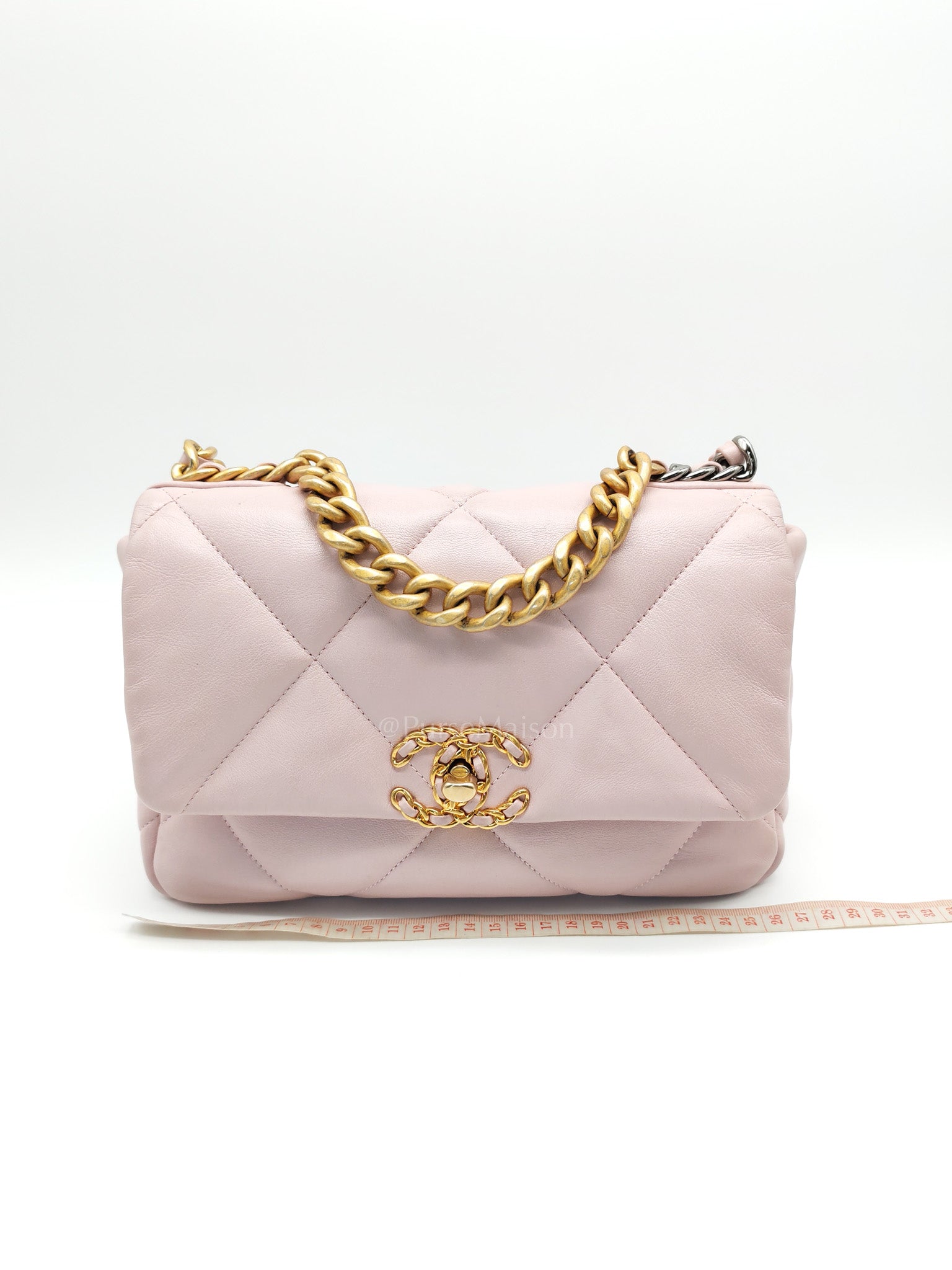 Chanel 19 Small in Light Pink Quilted Lambskin Leather and Mixed Hardware Series 31 | Purse Maison Luxury Bags Shop