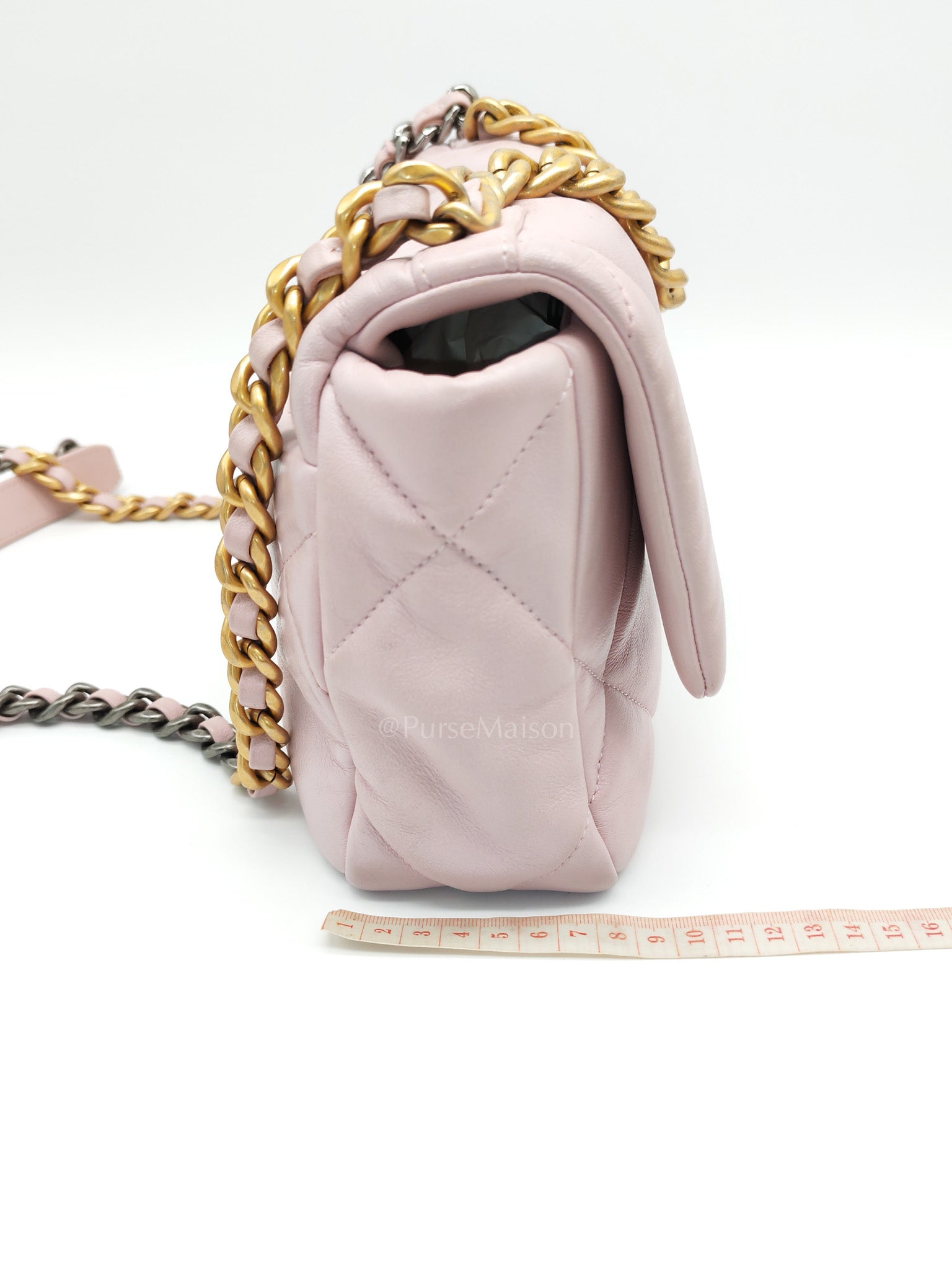 Chanel 19 Small in Light Pink Quilted Lambskin Leather and Mixed Hardware Series 31 | Purse Maison Luxury Bags Shop