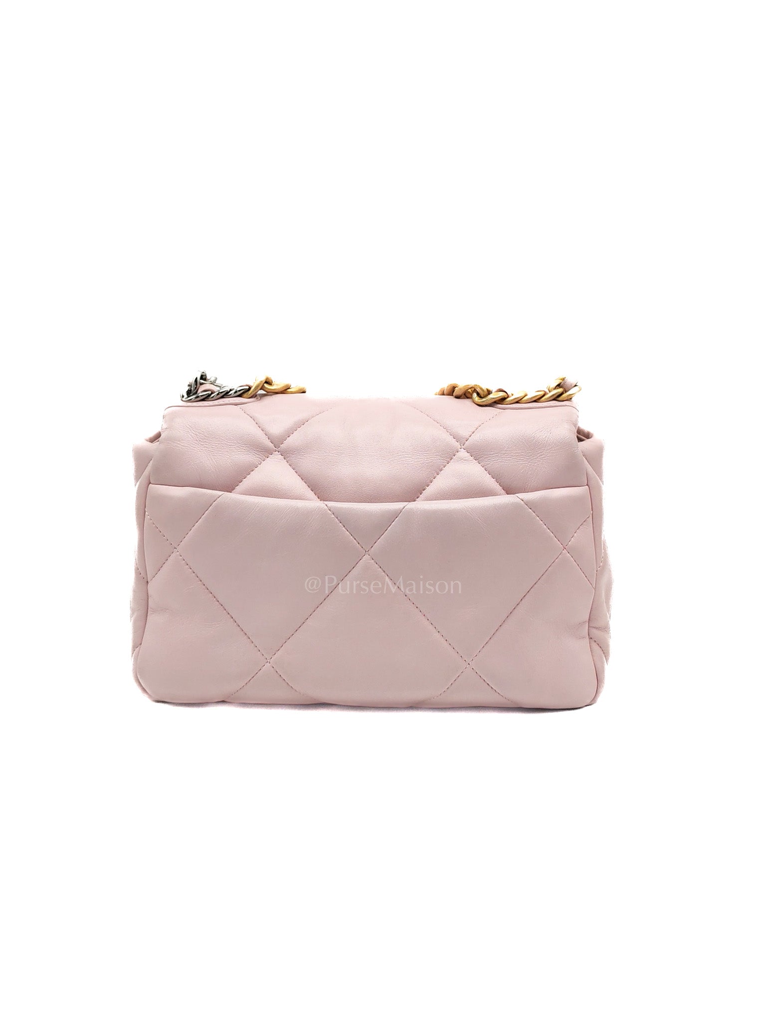 Chanel 19 Small in Light Pink Quilted Lambskin Leather and Mixed Hardware Series 31 | Purse Maison Luxury Bags Shop