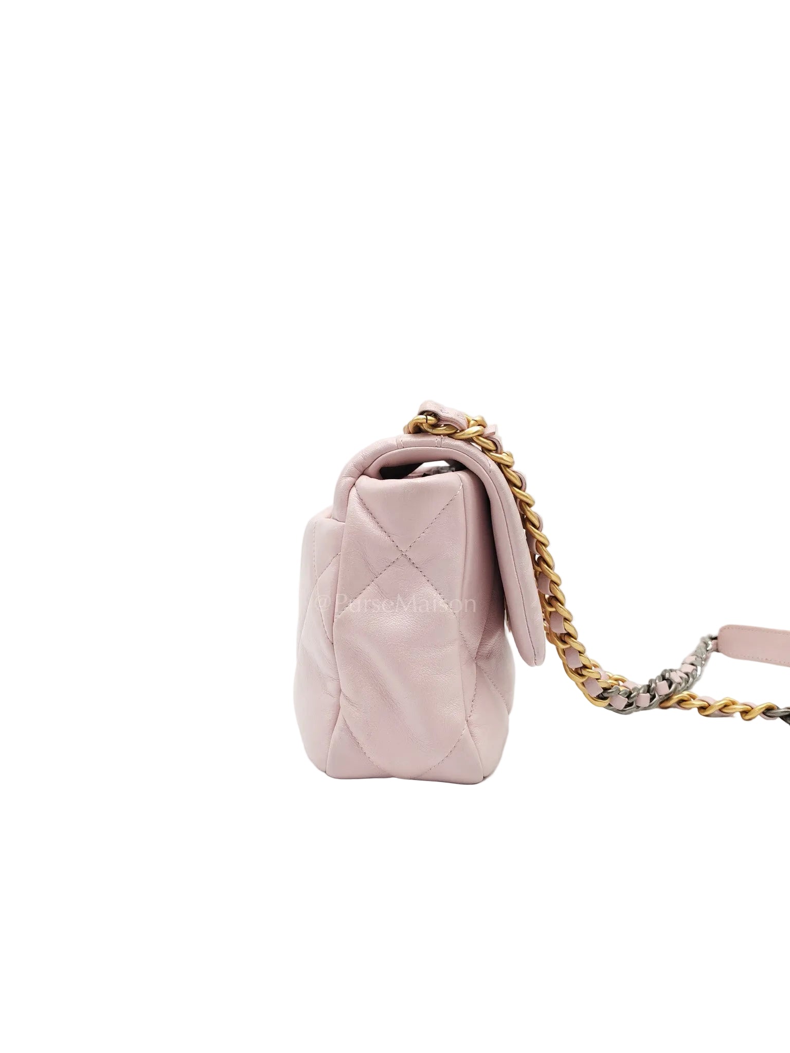 Chanel 19 Small in Light Pink Quilted Lambskin Leather and Mixed Hardware Series 31 | Purse Maison Luxury Bags Shop