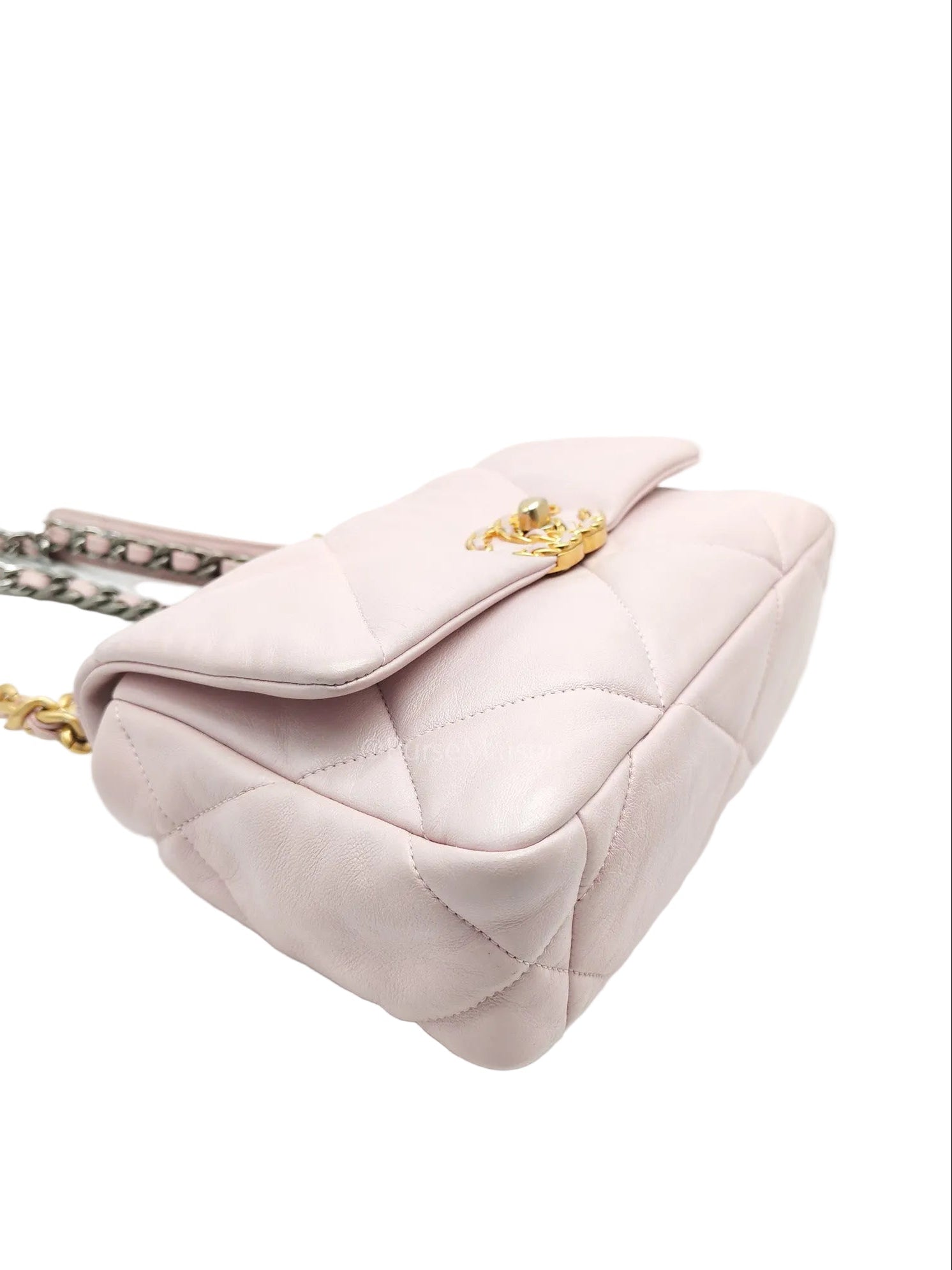 Chanel 19 Small in Light Pink Quilted Lambskin Leather and Mixed Hardware Series 31 | Purse Maison Luxury Bags Shop
