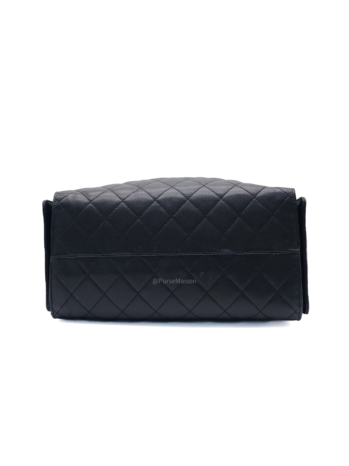 Chanel 25 Hobo Bag Medium in Black Caviar Leather Aged Gold Hardware (Microchip) | Purse Maison Luxury Bags Shop