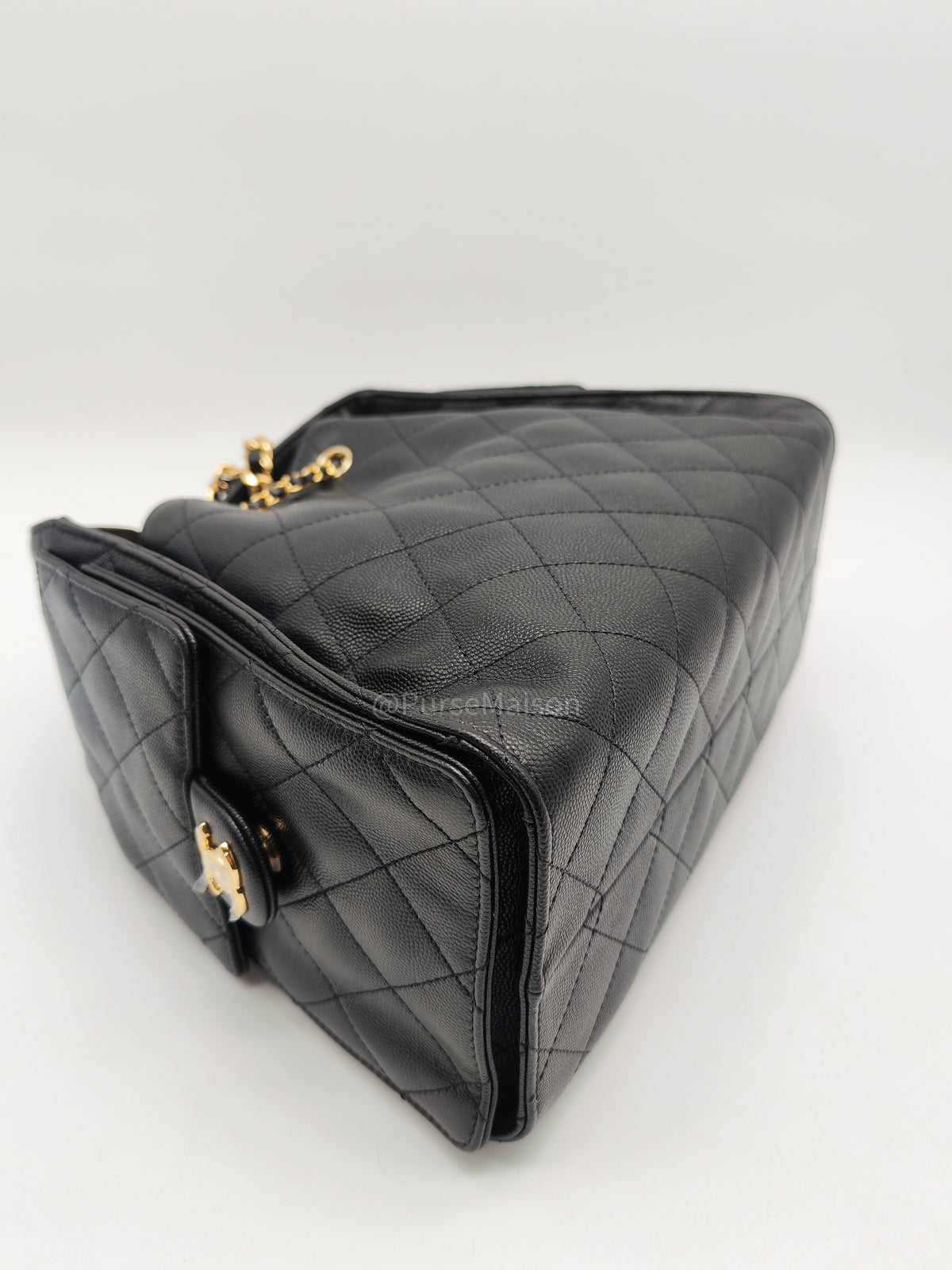 Chanel 25 Hobo Bag Small in Black Caviar Leather Shiny Gold Hardware (Microchip) | Purse Maison Luxury Bags Shop