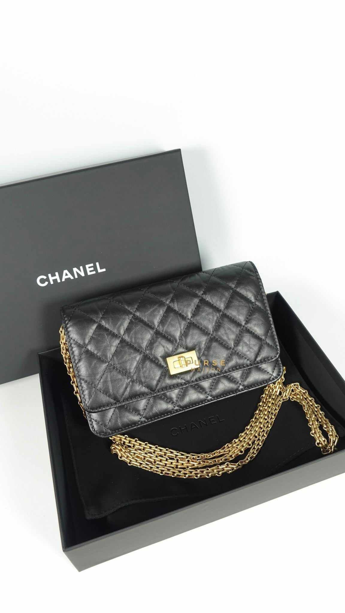 Chanel 2.55 Black Leather ref.202155 - Joli Closet