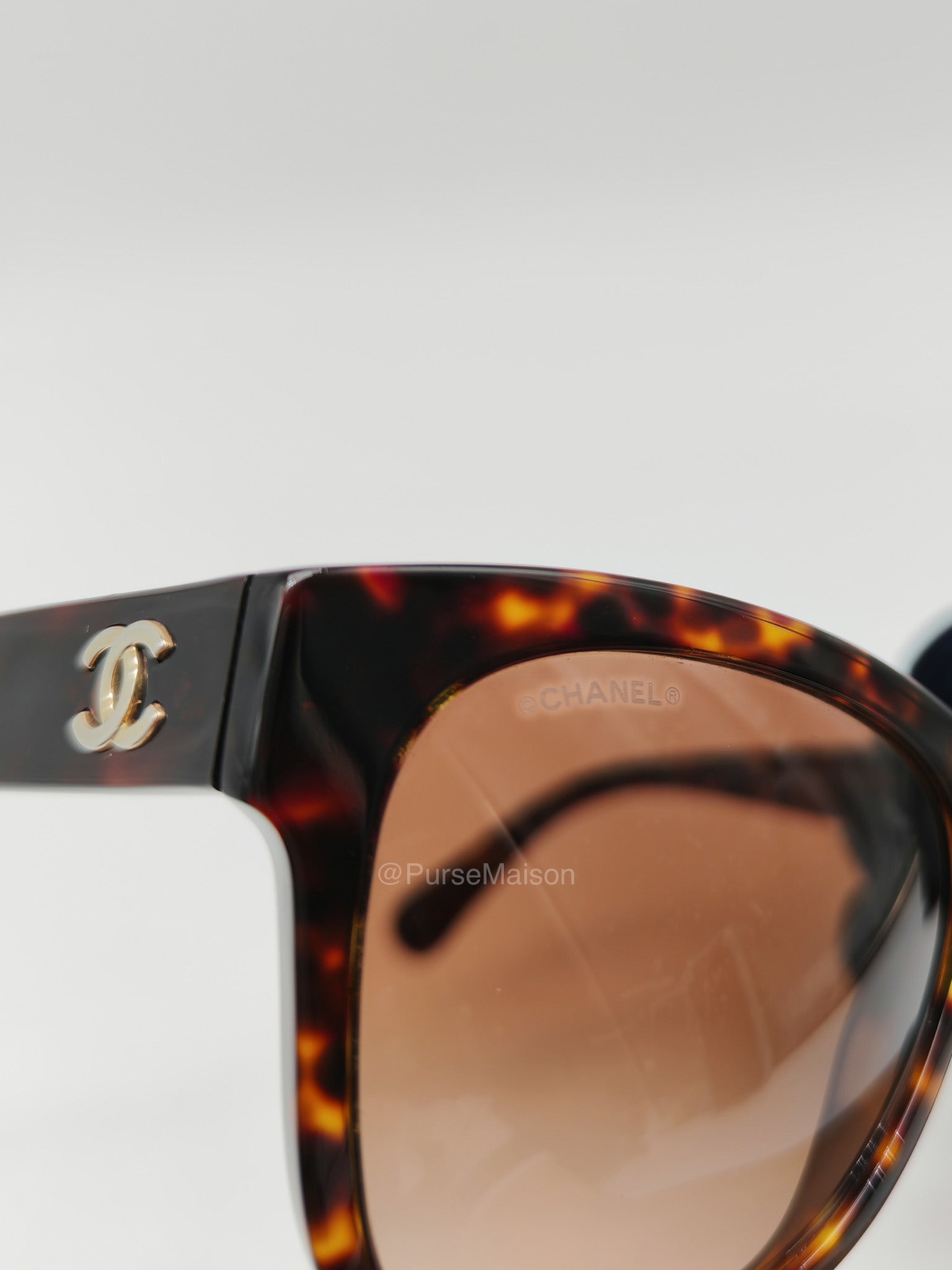 Chanel 5380 Signature Tortoiseshell Sunglasses | Purse Maison Luxury Bags Shop