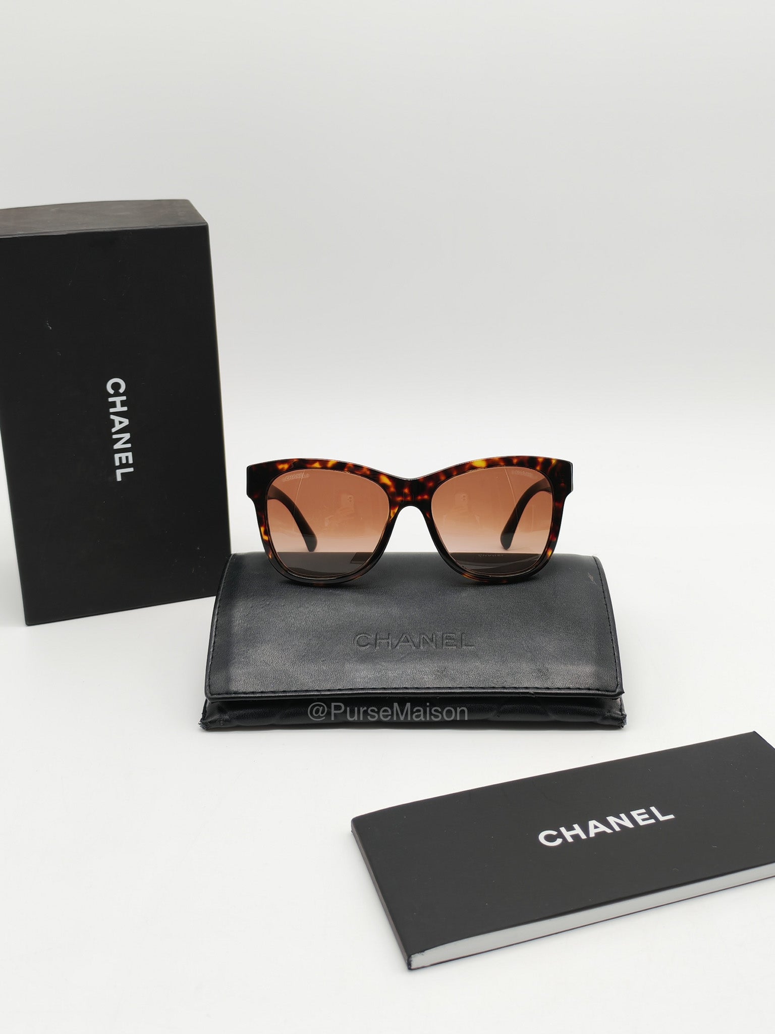 Chanel 5380 Signature Tortoiseshell Sunglasses | Purse Maison Luxury Bags Shop