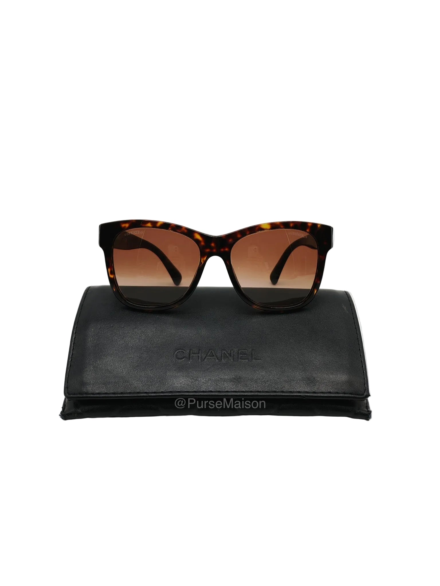 Chanel 5380 Signature Tortoiseshell Sunglasses | Purse Maison Luxury Bags Shop