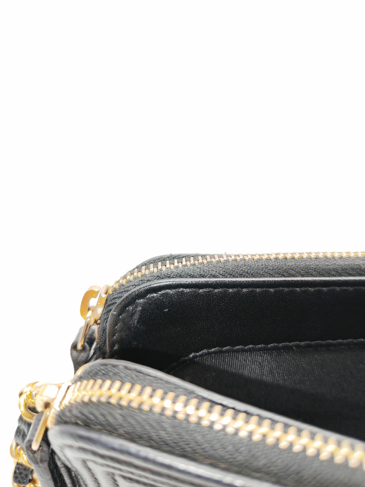 Chanel Boy Double Zip Clutch with Chain in Black Caviar Leather and Aged Gold Hardware Series 25 | Purse Maison Luxury Bags Shop