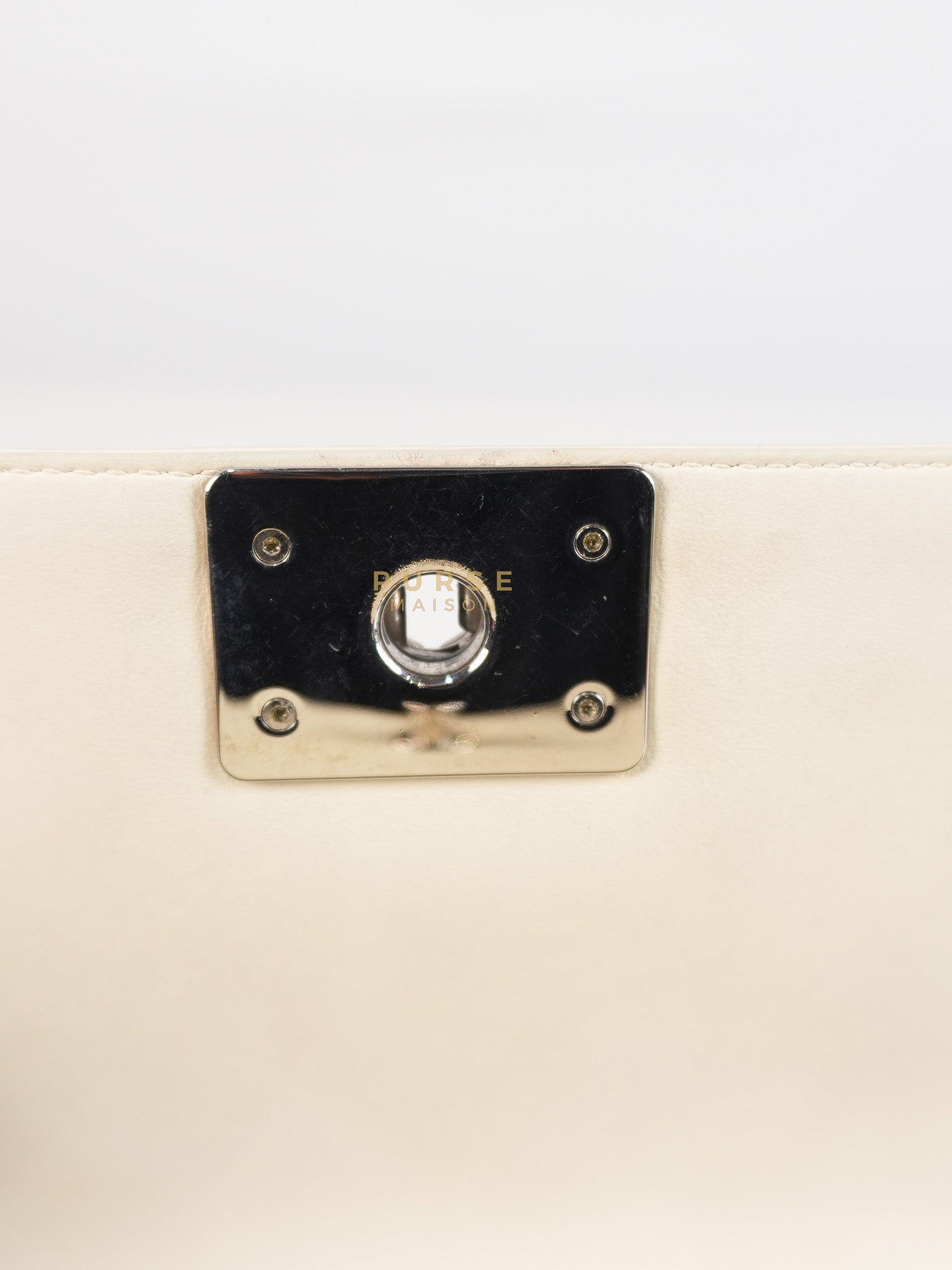 Boy Galuchat Mini Flap Bag in White Quilted Lambskin Leather & Silver Hardware Series 16 | Purse Maison Luxury Bags Shop