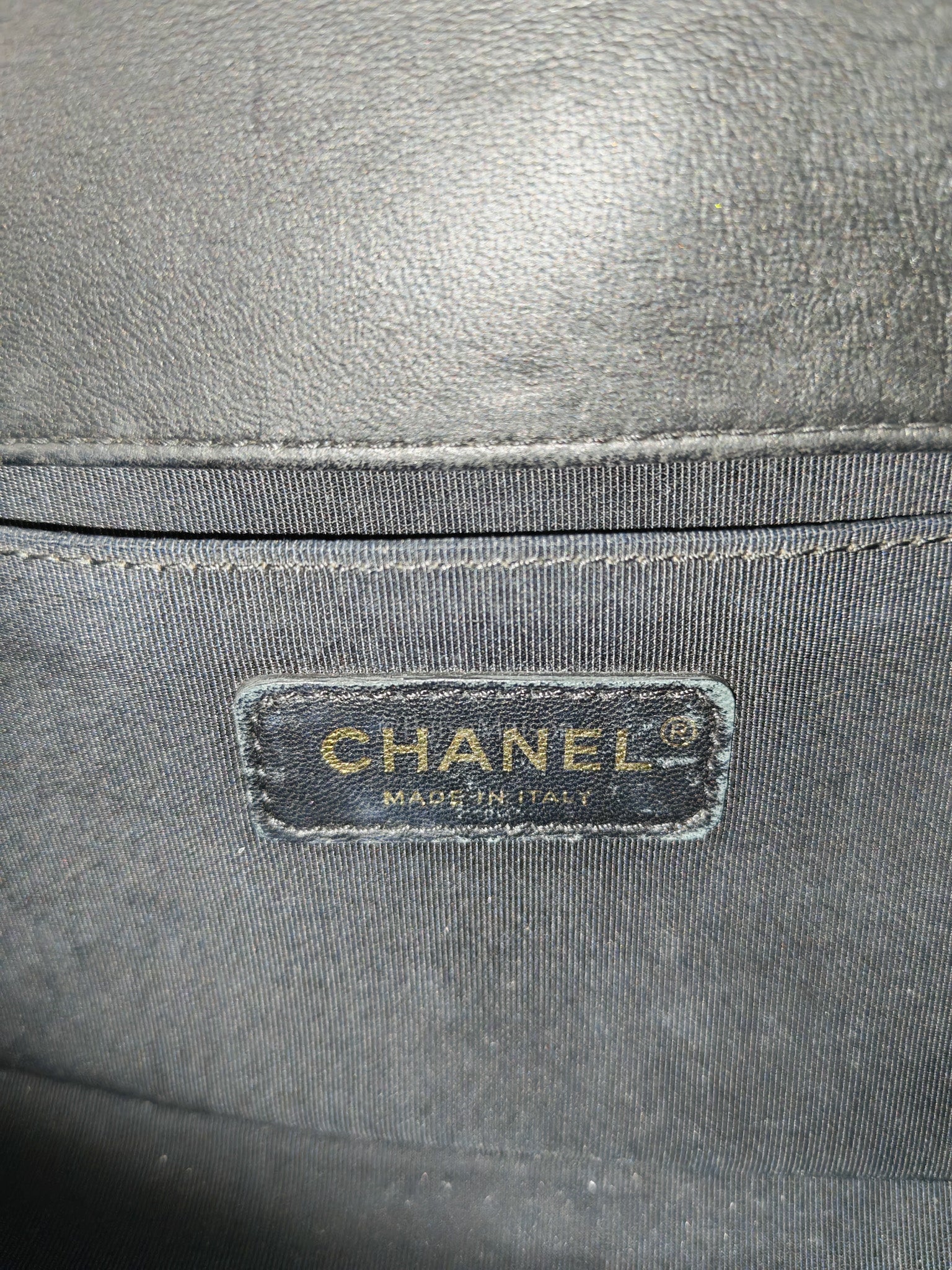 Chanel Boy Medium in Black Quilted Lambskin Leather and Aged Gold Hardware Series 23 | Purse Maison Luxury Bags Shop