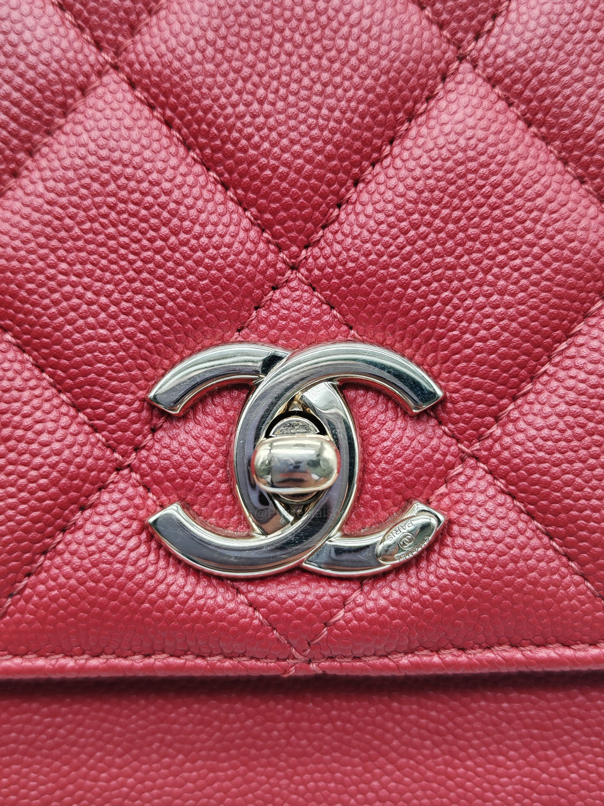 Chanel Business Affinity Flap Bag Medium in Red Caviar Leather and Gold Hardware Series 28 | Purse Maison Luxury Bags Shop