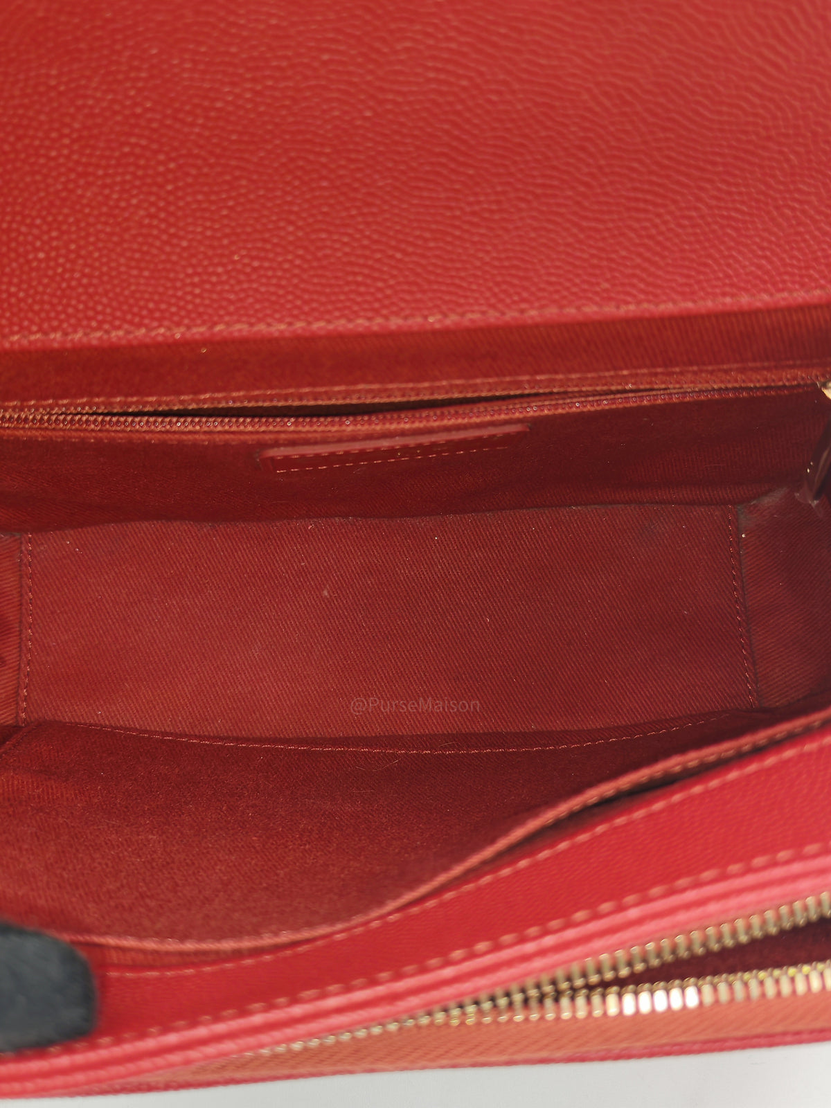 Chanel Business Affinity Flap Bag Medium in Red Caviar Leather and Gold Hardware Series 28 | Purse Maison Luxury Bags Shop