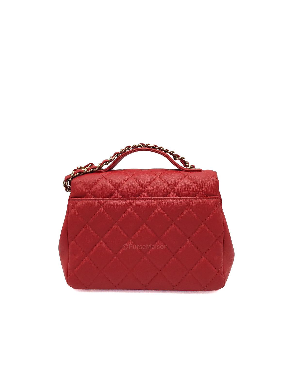 Chanel Business Affinity Flap Bag Medium in Red Caviar Leather and Gold Hardware Series 28 | Purse Maison Luxury Bags Shop