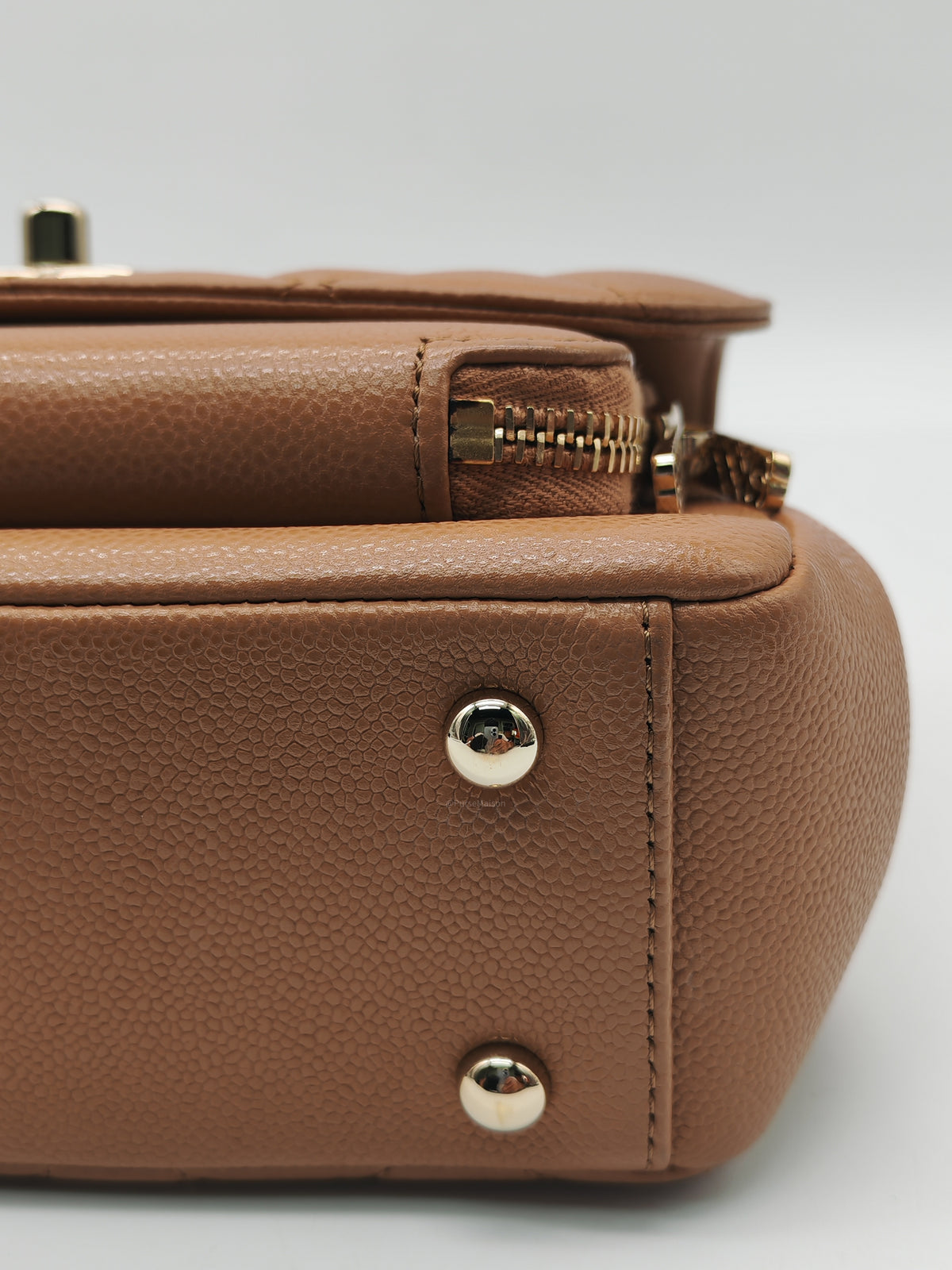 Chanel Business Affinity Small in Caramel Caviar Leather Light Gold Hardware (Series 30) | Purse Maison Luxury Bags Shop