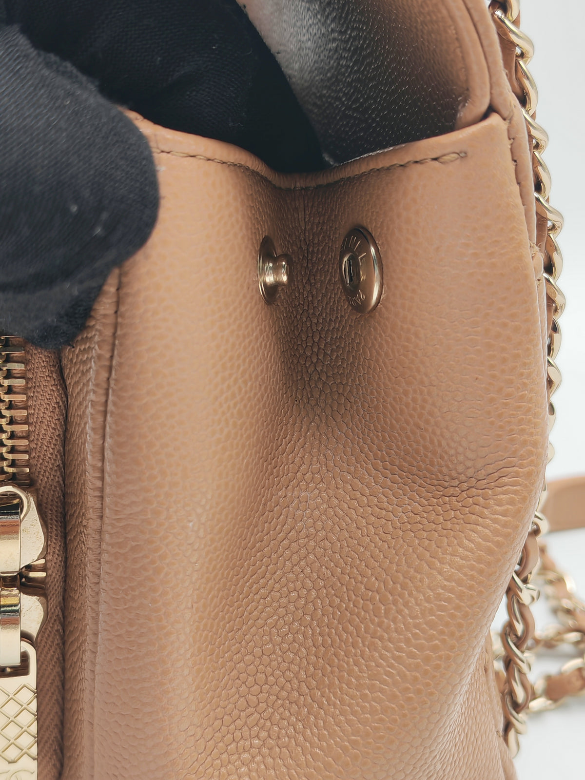 Chanel Business Affinity Small in Caramel Caviar Leather Light Gold Hardware (Series 30) | Purse Maison Luxury Bags Shop
