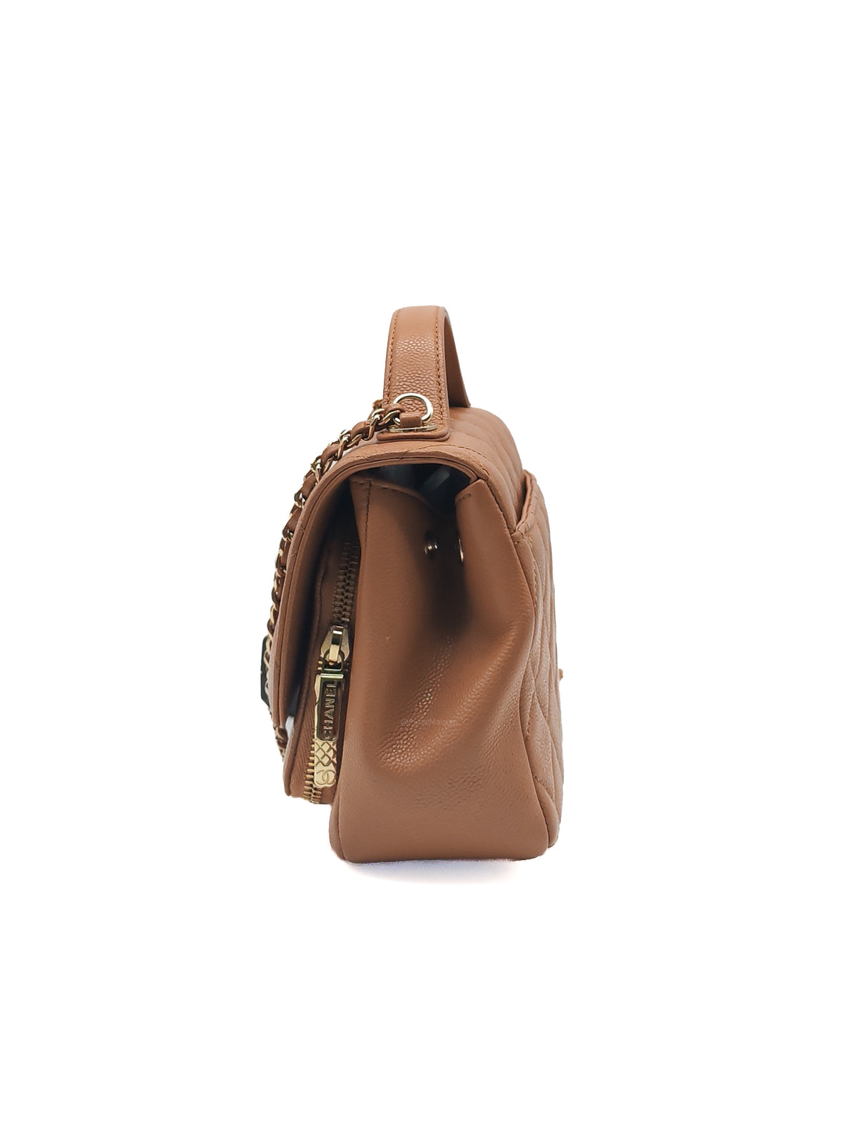 Chanel Business Affinity Small in Caramel Caviar Leather Light Gold Hardware (Series 30) | Purse Maison Luxury Bags Shop