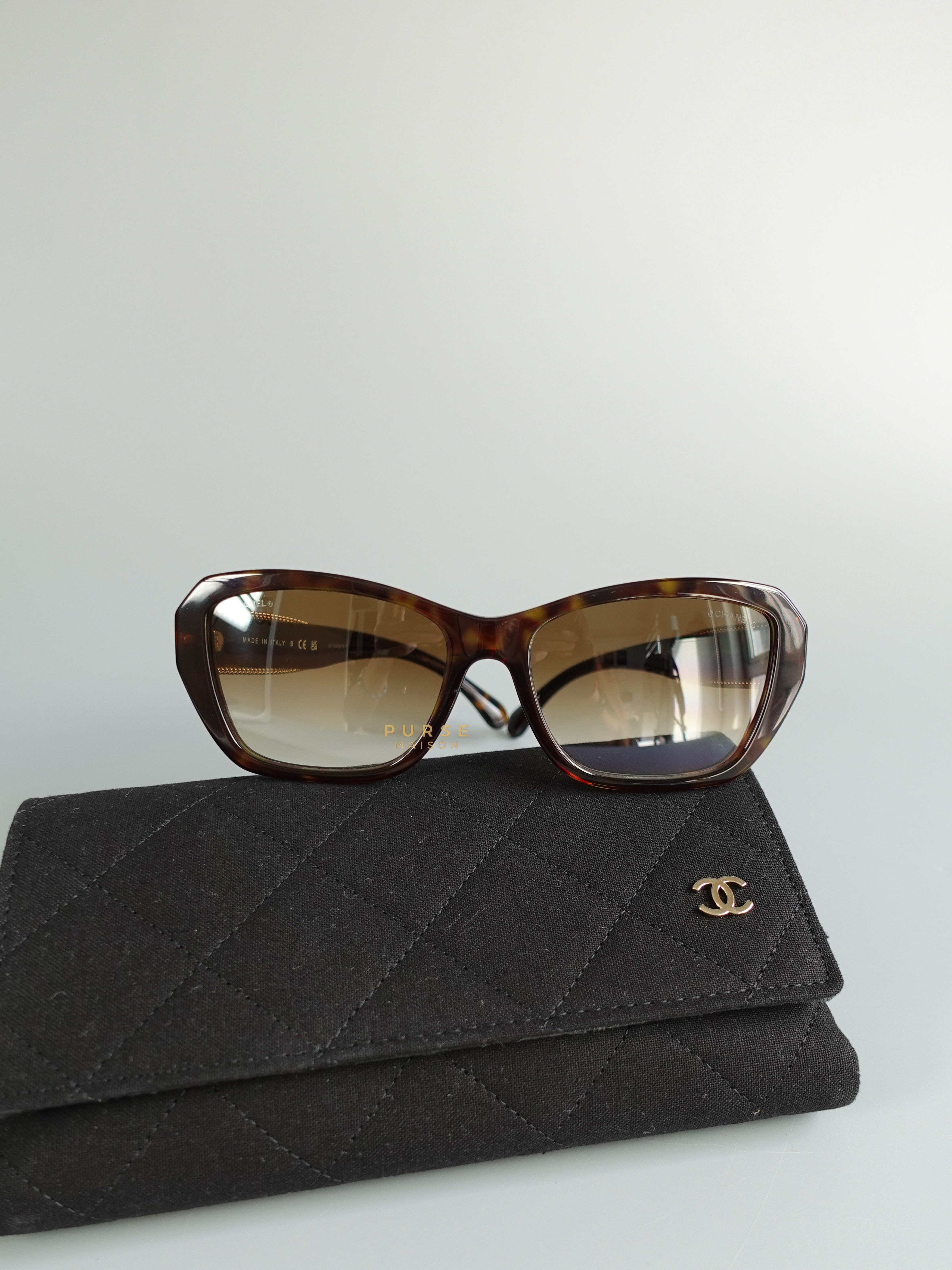 Chanel Butterfly Dark Tortoise/Brown Gradient Sunglasses | Purse Maison Luxury Bags Shop