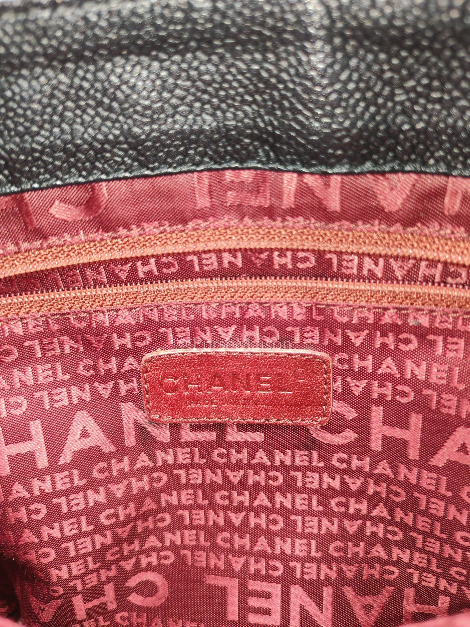 Chanel Button Dome Tote Bag in Black Caviar Leather Silver Hardware (Series 9) | Purse Maison Luxury Bags Shop