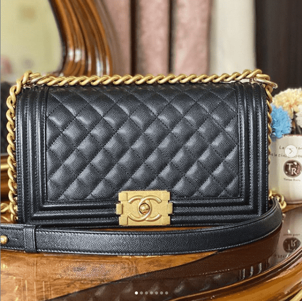 Chanel Caviar Le Boy Old Medium Series 24 Purse Maison