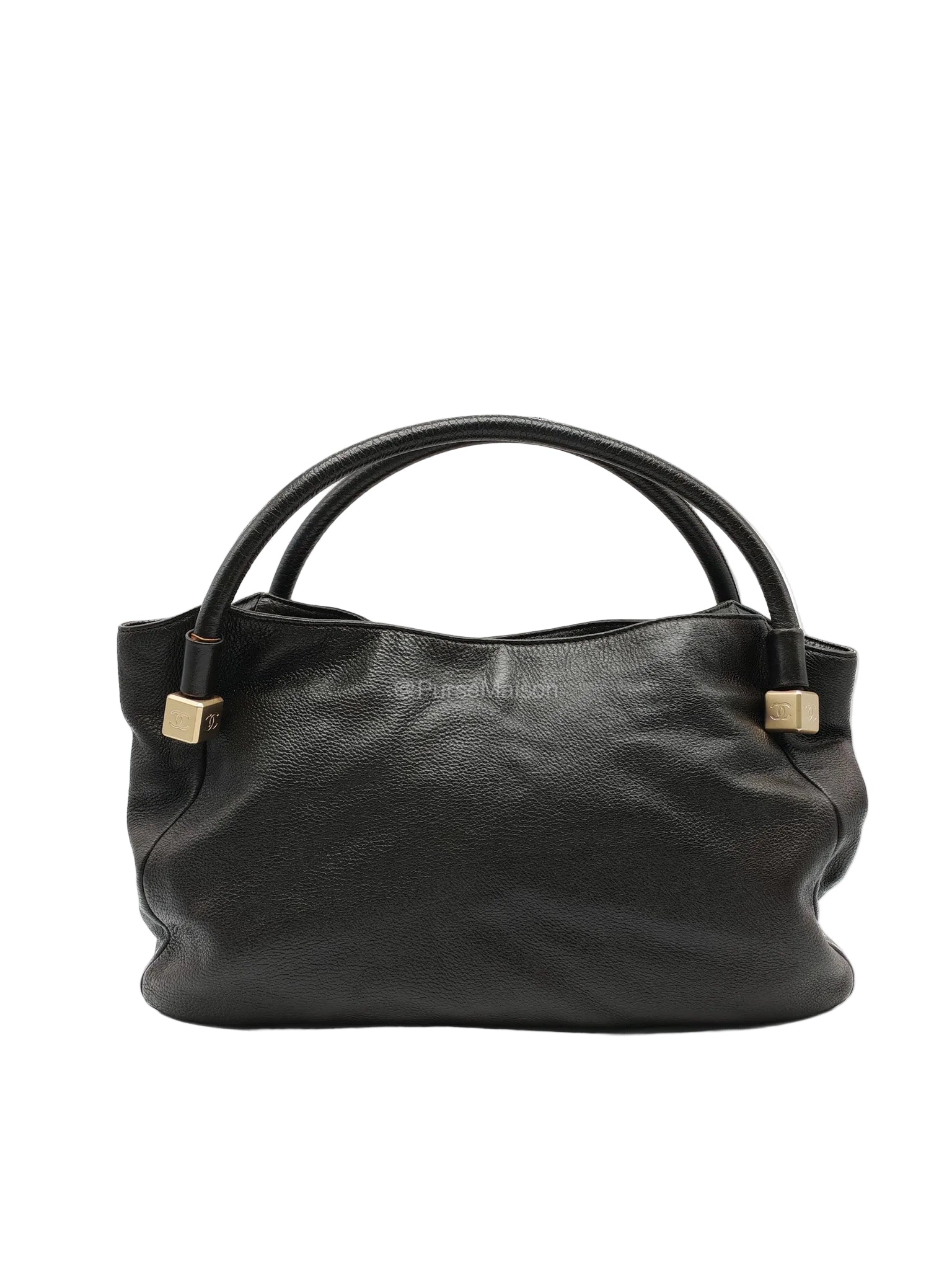 Chanel CC Dice Tote Bag in Dark Chocolate Brown Grained Calfskin Leather and Light Gold Hardware Series 7 | Purse Maison Luxury Bags Shop