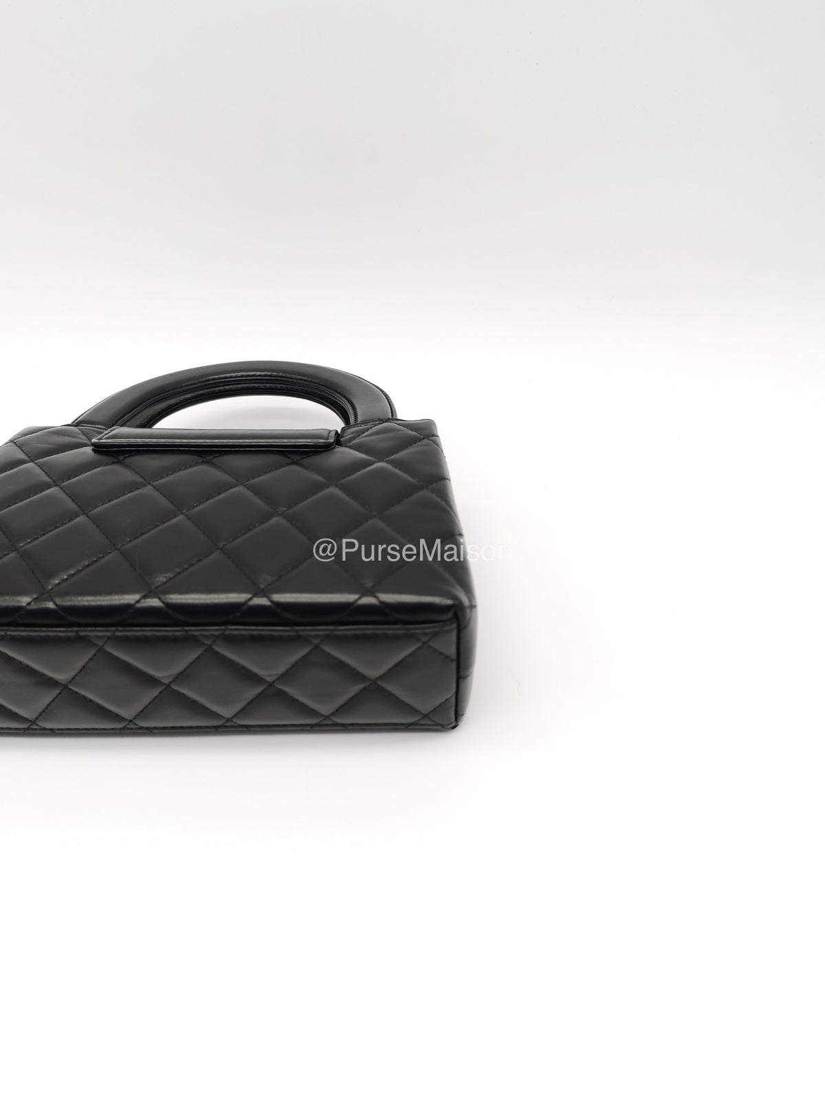 Chanel CC Kelly Shopping Bag Small in Black Shiny Calfskin Leather Aged Gold Hardware (Microchip) | Purse Maison Luxury Bags Shop