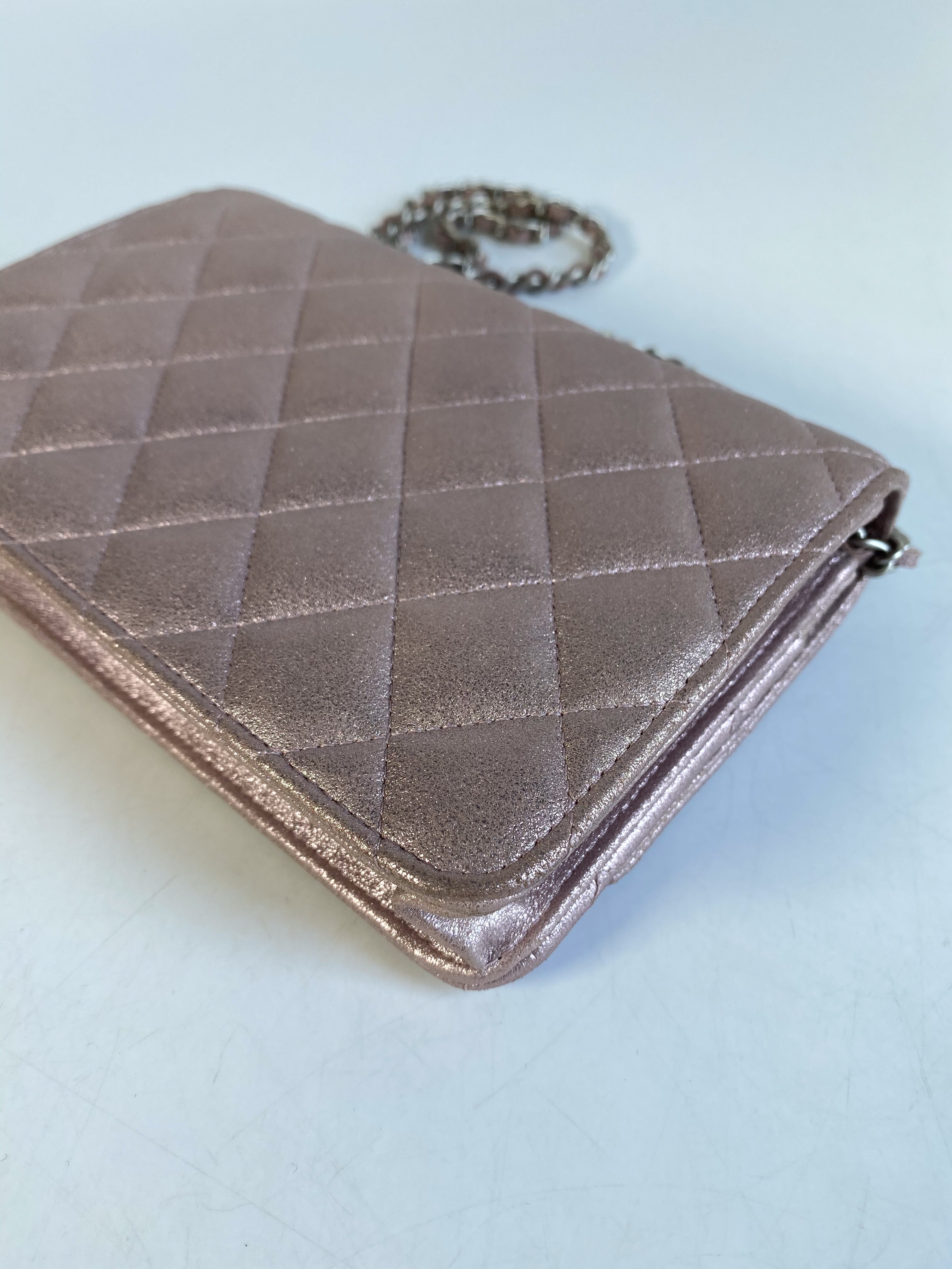 Chanel Pink Iridescent 19S Woc Wallet CC