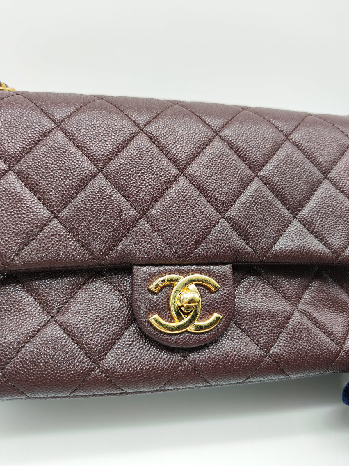 Chanel CC You Flap Bag in Dark Brown Caviar Leather Shiny Gold Hardware (Microchip) | Purse Maison Luxury Bags Shop