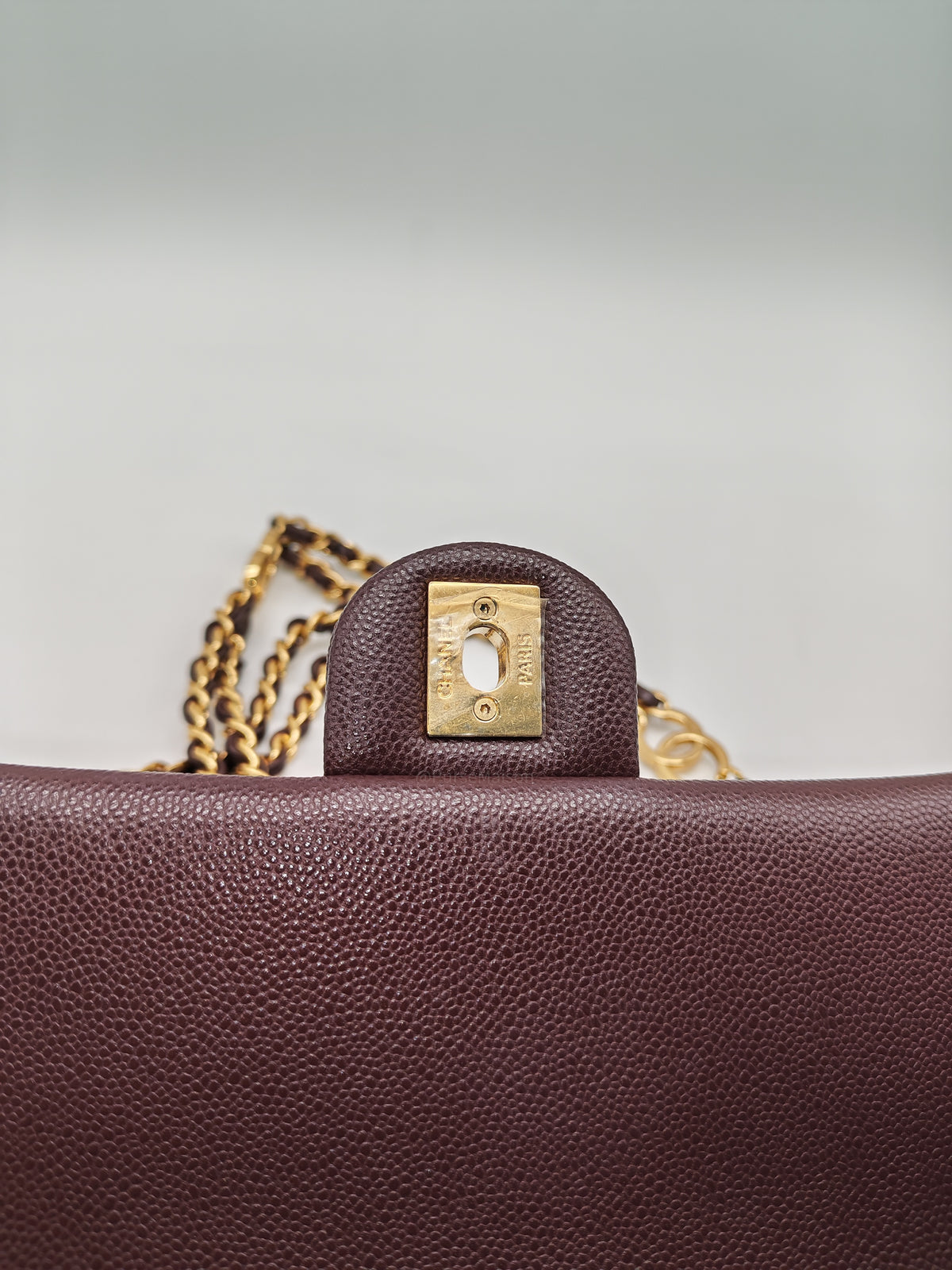 Chanel CC You Flap Bag in Dark Brown Caviar Leather Shiny Gold Hardware (Microchip) | Purse Maison Luxury Bags Shop