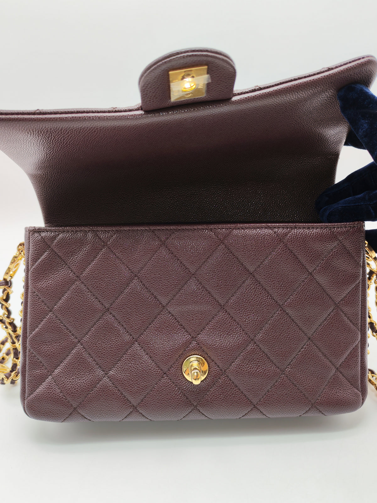 Chanel CC You Flap Bag in Dark Brown Caviar Leather Shiny Gold Hardware (Microchip) | Purse Maison Luxury Bags Shop