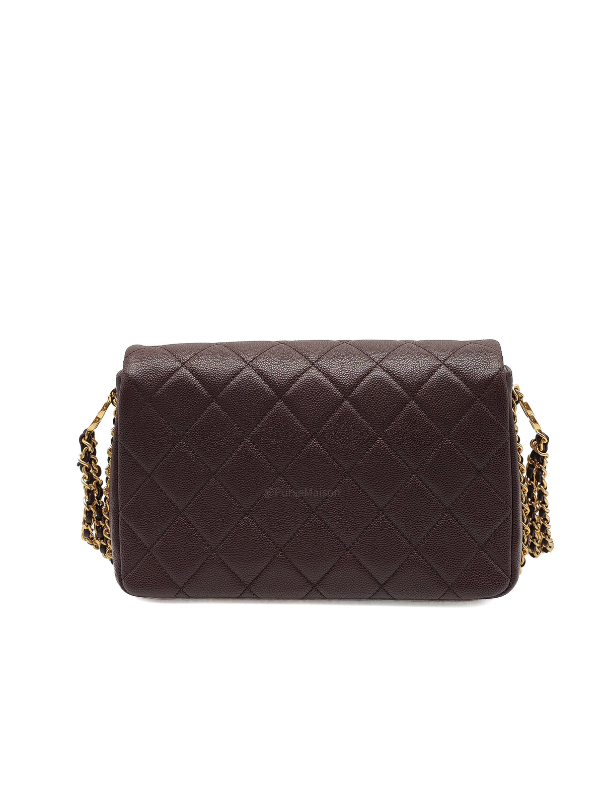 Chanel CC You Flap Bag in Dark Brown Caviar Leather Shiny Gold Hardware (Microchip) | Purse Maison Luxury Bags Shop