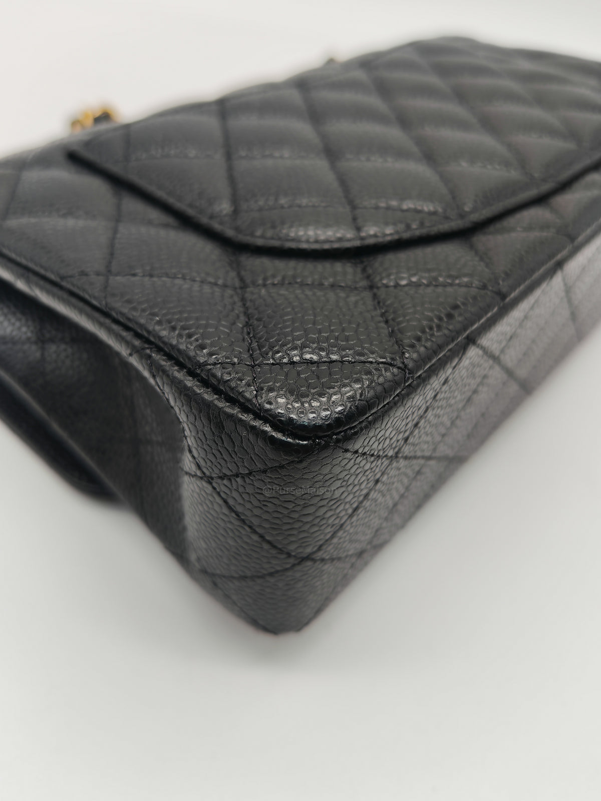 Chanel Classic Double Flap Bag Small in Black Caviar Leather Gold Hardware Microchip CX****KJ | Purse Maison Luxury Bags Shop