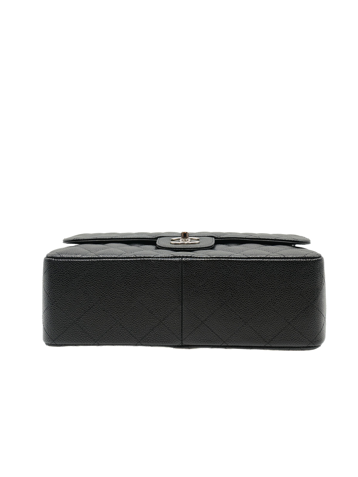 Chanel Classic Double Flap Jumbo in Black Quilted Caviar Leather and Silver Hardware Series 24 | Purse Maison Luxury Bags Shop