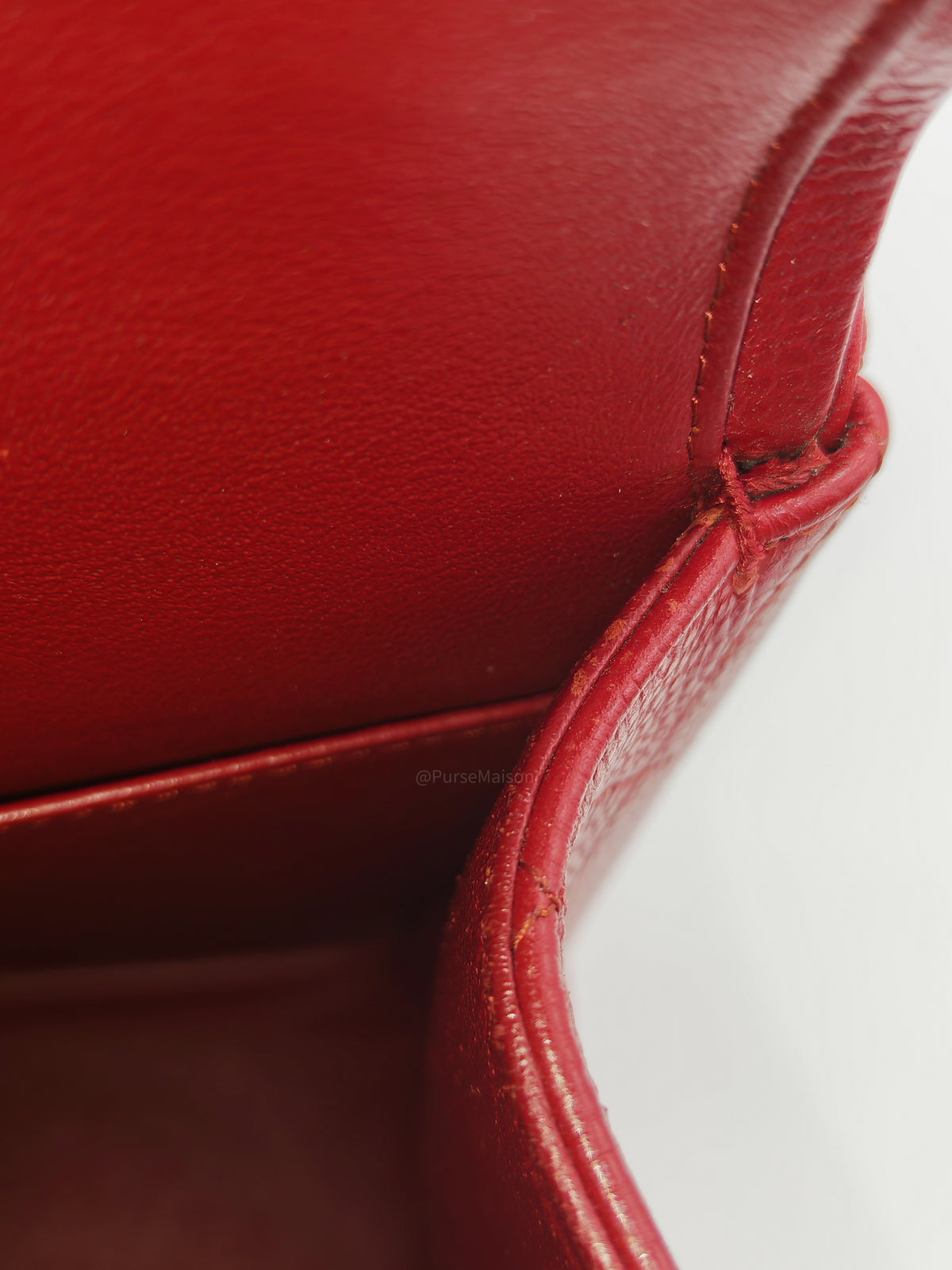 Chanel Classic Double Flap Jumbo in Red Quilted Caviar Leather and Silver Hardware Series 16 | Purse Maison Luxury Bags Shop