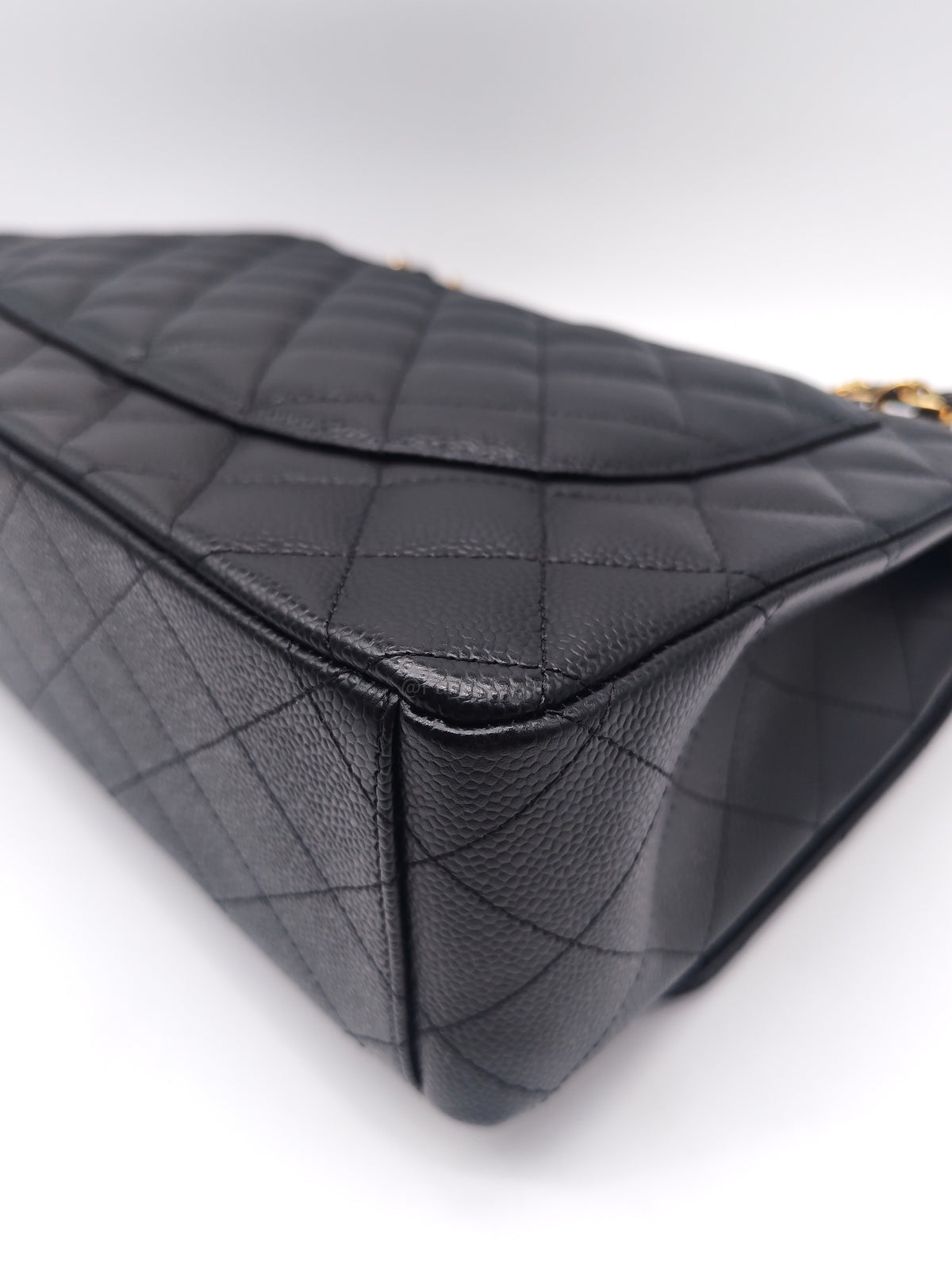 Chanel Classic Double Flap Maxi in Black Caviar Leather Gold Hardware (Series 24) | Purse Maison Luxury Bags Shop