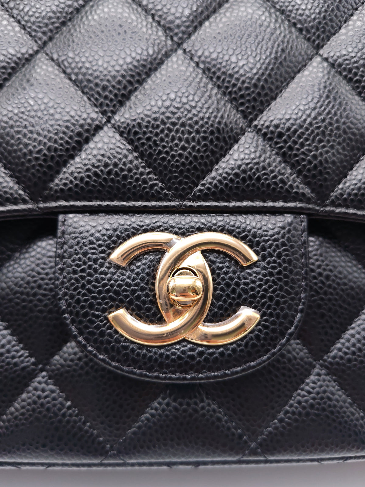 Chanel Classic Double Flap Maxi in Black Caviar Leather Gold Hardware (Series 24) | Purse Maison Luxury Bags Shop