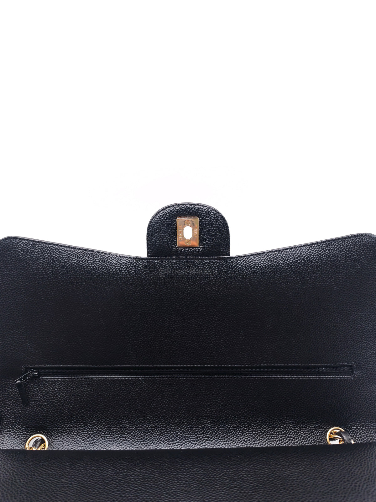 Chanel Classic Double Flap Maxi in Black Caviar Leather Gold Hardware (Series 24) | Purse Maison Luxury Bags Shop