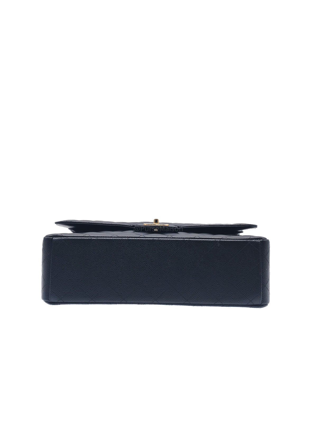 Chanel Classic Double Flap Maxi in Black Caviar Leather Gold Hardware (Series 24) | Purse Maison Luxury Bags Shop