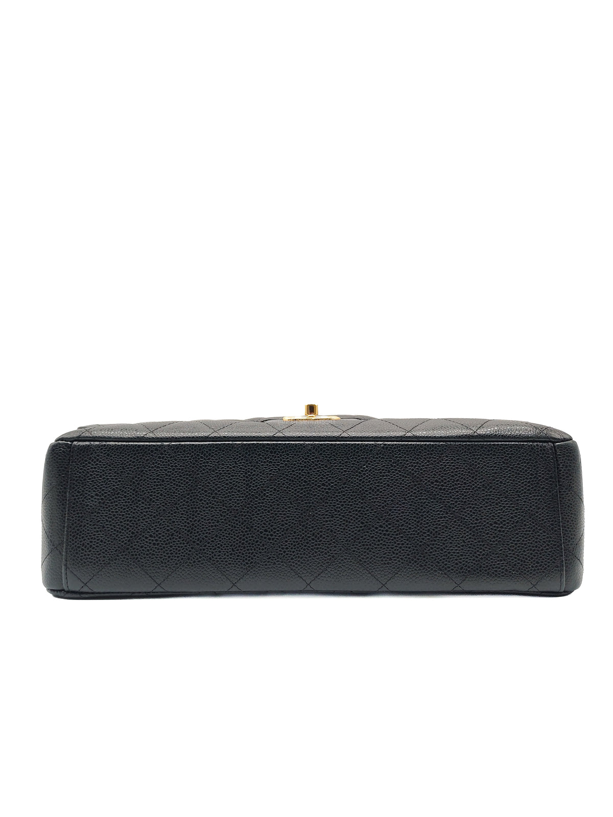 Chanel Classic Double Flap Maxi in Black Quilted Caviar Leather and Gold Hardware Series 15 | Purse Maison Luxury Bags Shop
