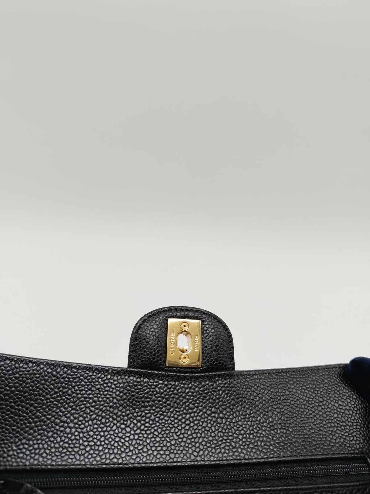 Chanel Classic Double Flap Small in Black Caviar Leather Gold Hardware (Microchip) | Purse Maison Luxury Bags Shop