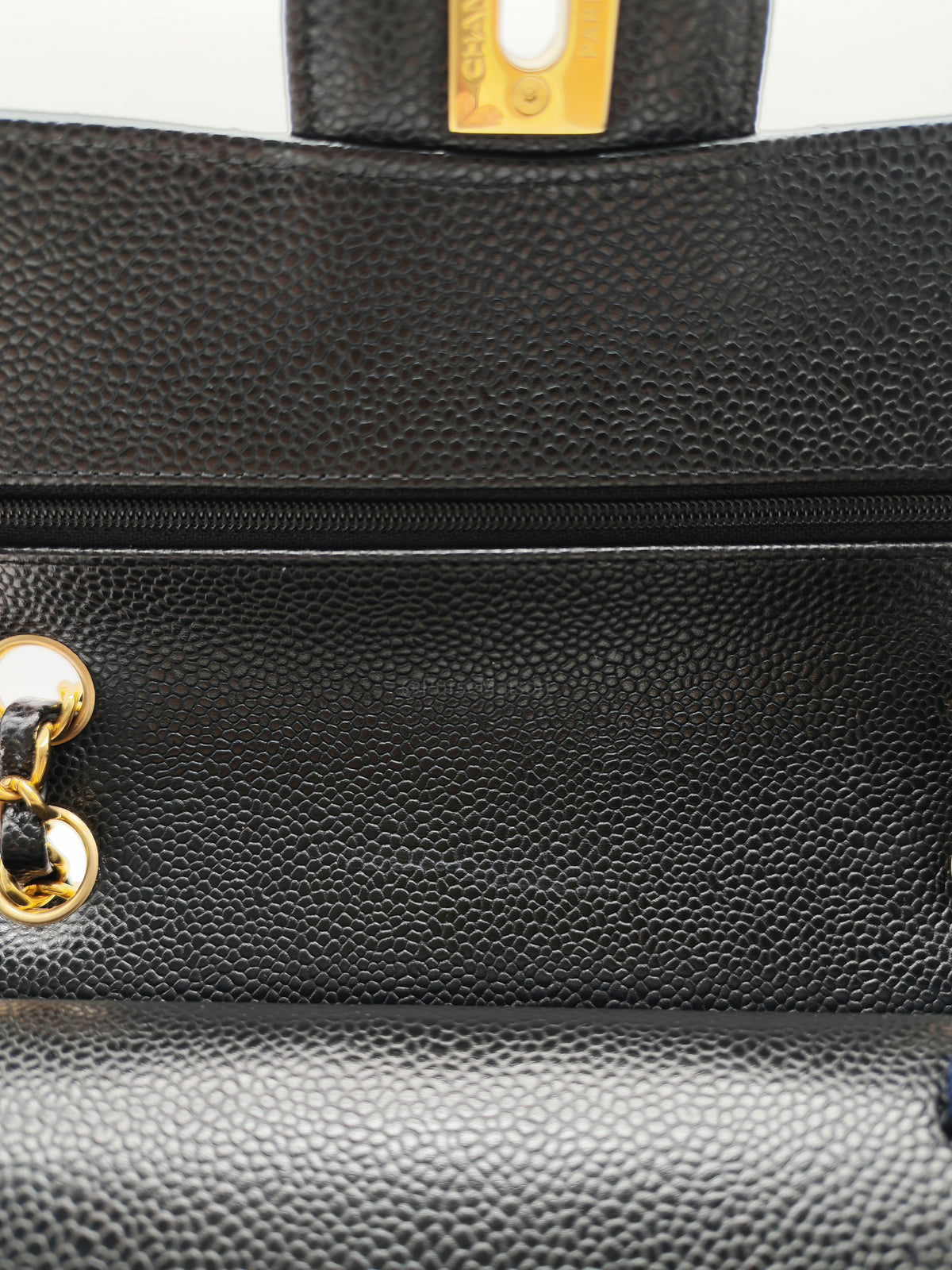 Chanel Classic Double Flap Small in Black Caviar Leather Gold Hardware (Microchip) | Purse Maison Luxury Bags Shop