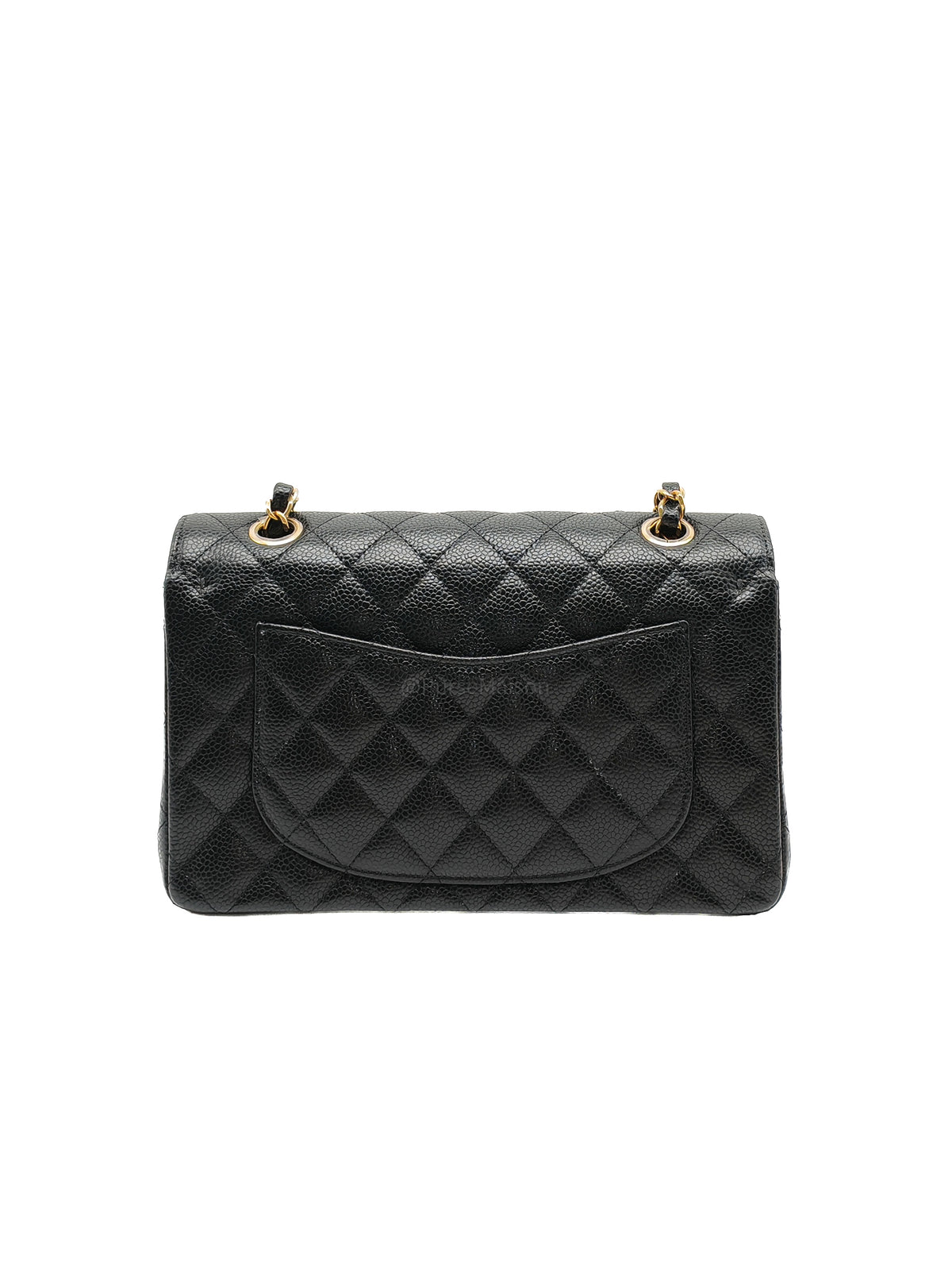 Chanel Classic Double Flap Small in Black Caviar Leather Gold Hardware (Microchip) | Purse Maison Luxury Bags Shop