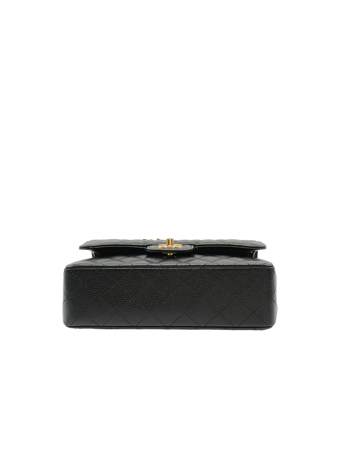Chanel Classic Double Flap Small in Black Caviar Leather Gold Hardware (Microchip) | Purse Maison Luxury Bags Shop