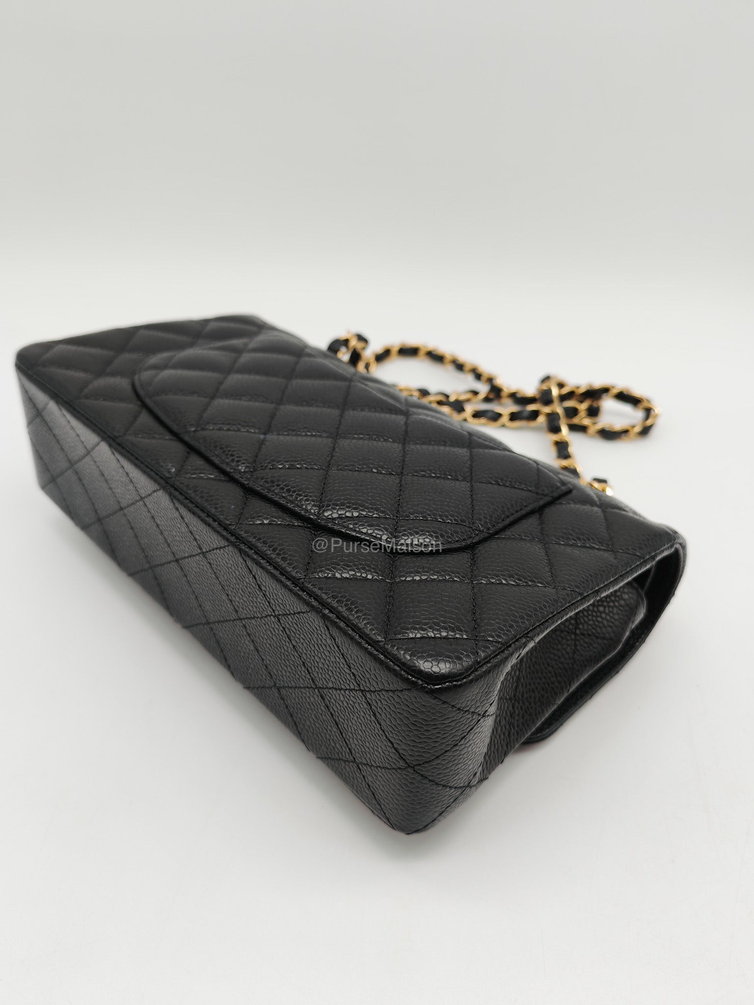 Chanel Classic Double Flap Small in Black Caviar Leather Gold Hardware (Series 31) | Purse Maison Luxury Bags Shop