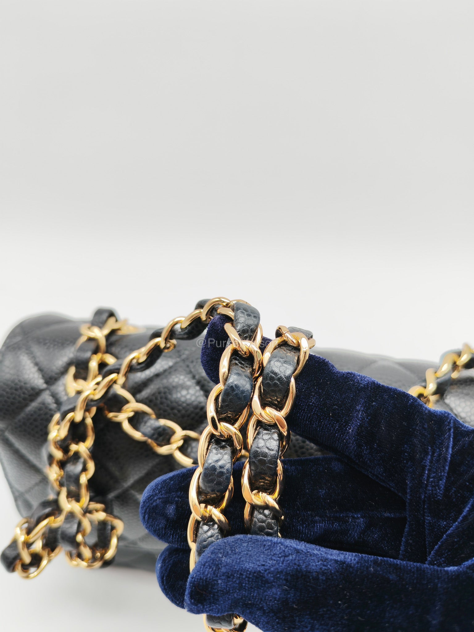 Chanel Classic Double Flap Small in Black Caviar Leather Gold Hardware (Series 31) | Purse Maison Luxury Bags Shop