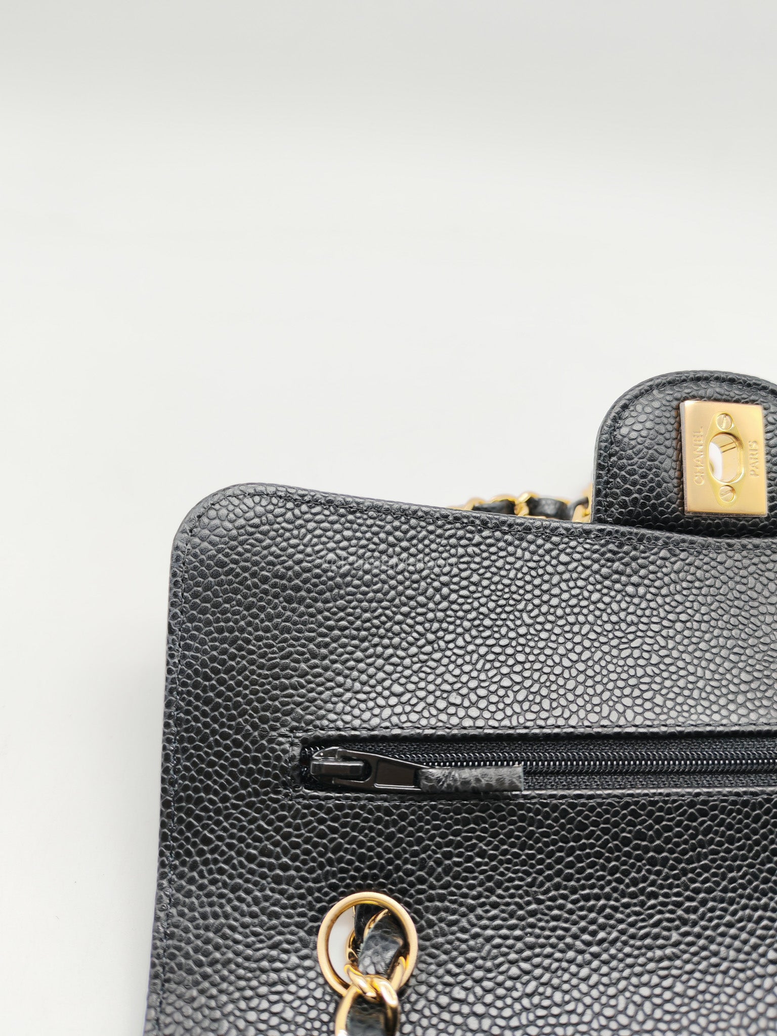 Chanel Classic Double Flap Small in Black Caviar Leather Gold Hardware (Series 31) | Purse Maison Luxury Bags Shop